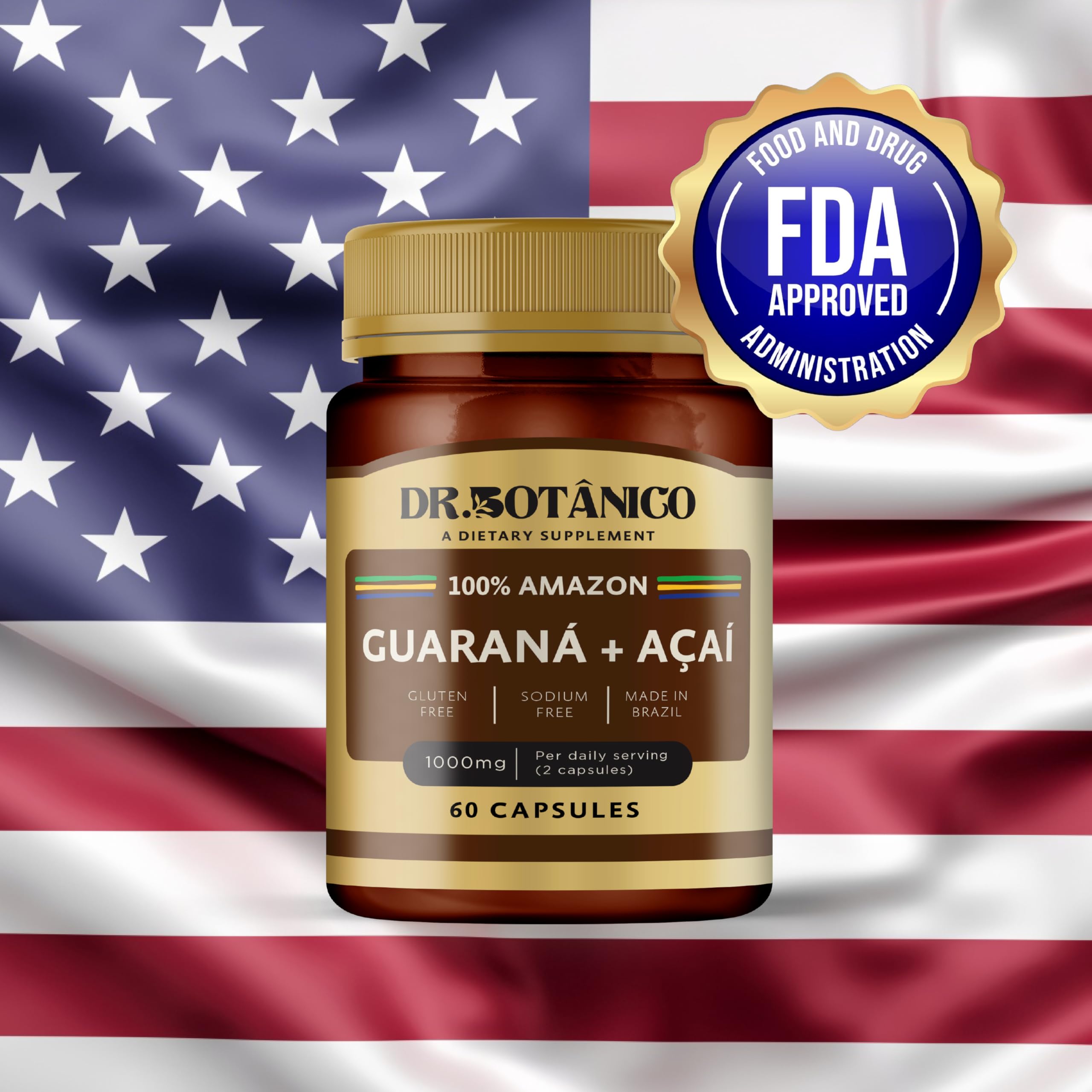 Dr. Botânico GUARANÁ + AÇAÍ 1000MG 60 Capsules 3