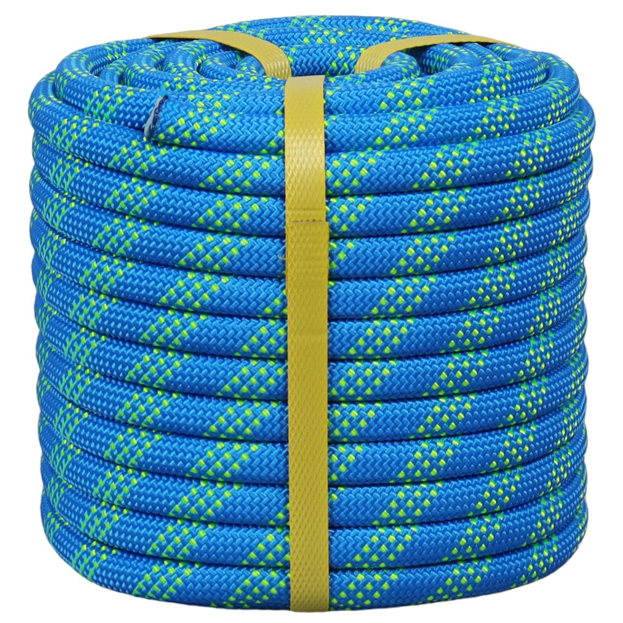 Double Braided Arborist Rope -1/2 Inch x 150 Feet Polyester High Strength Climbing Rope for Tree Work, Halyard, Sailing (Blue/Green)