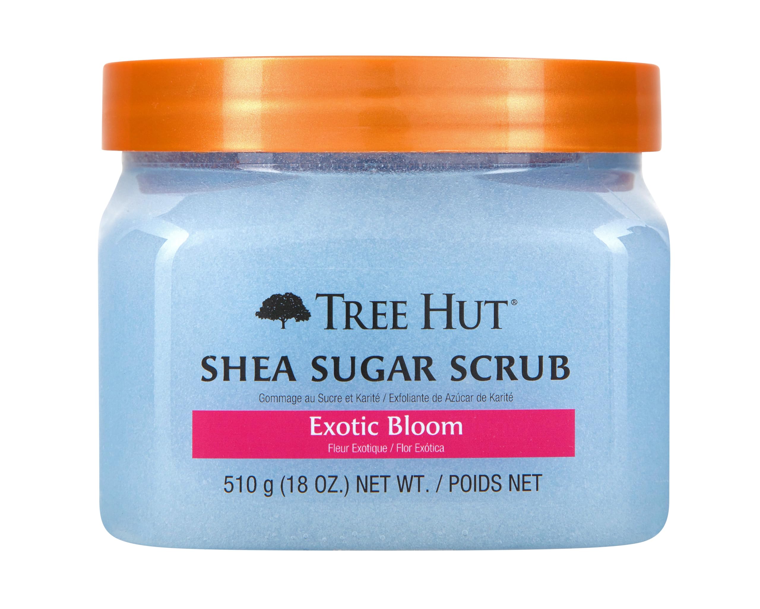 Tree Hut Exotic Bloom Shea Sugar Scrub | Exfoliating Body Scrub Removes Dead, Dry Skin for a Soft & Hydrated Feel | Nourishing Essential Body Care | 18 fl oz. 1