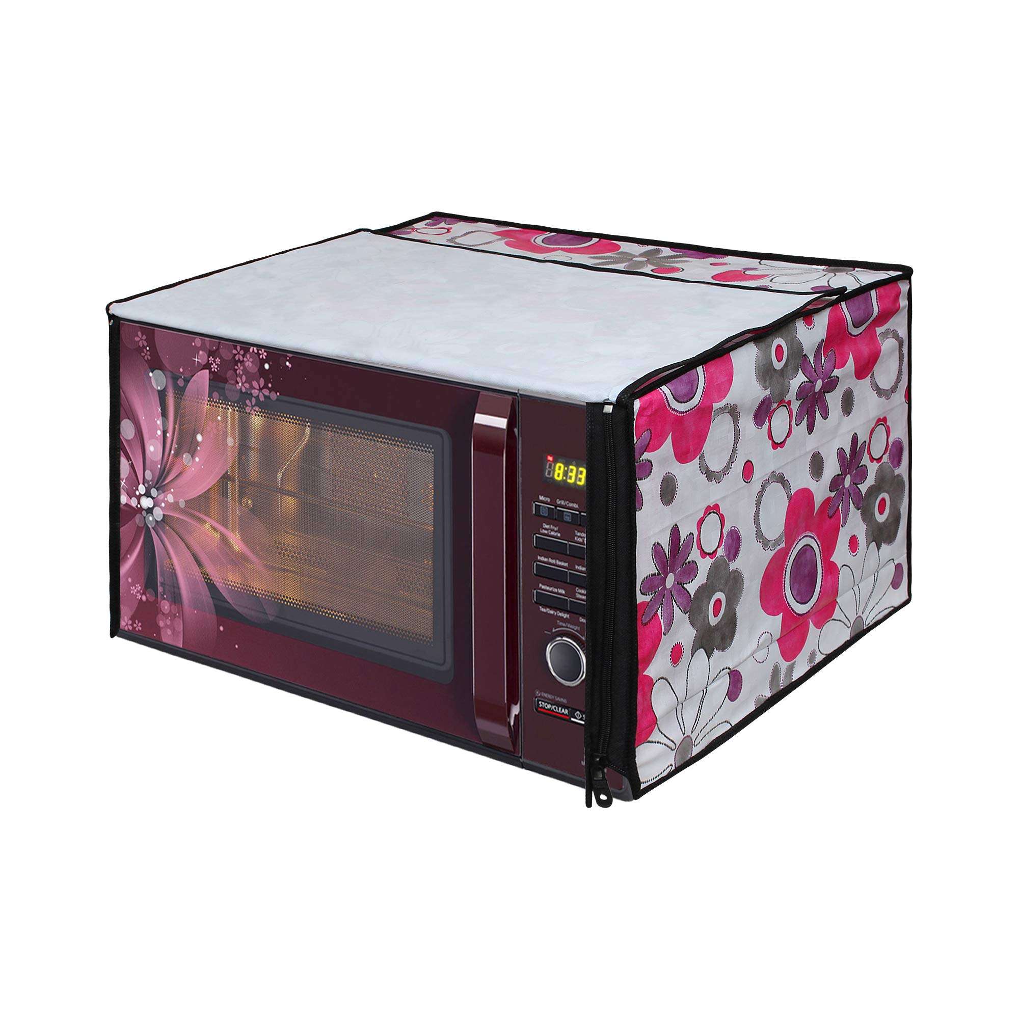 Lithara Printed Waterproof Microwave Oven Cover for Panasonic 27 Litre Convection Microwave Oven NN-CT644M | Sams67 (Multicolor) 1