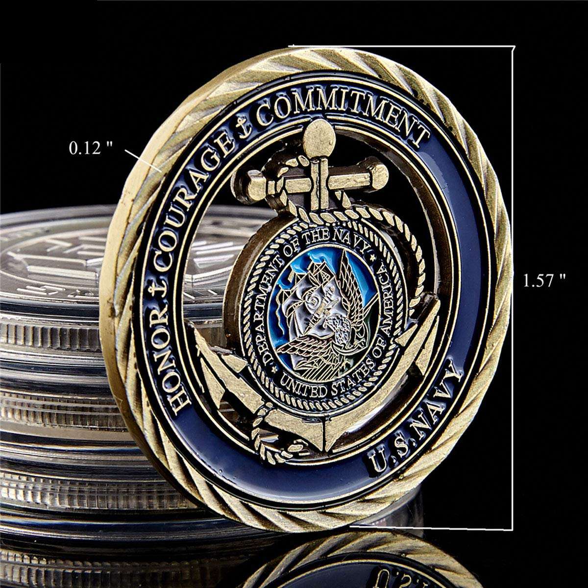 Navy Core Values Challenge Coin Collector's Medallion 3