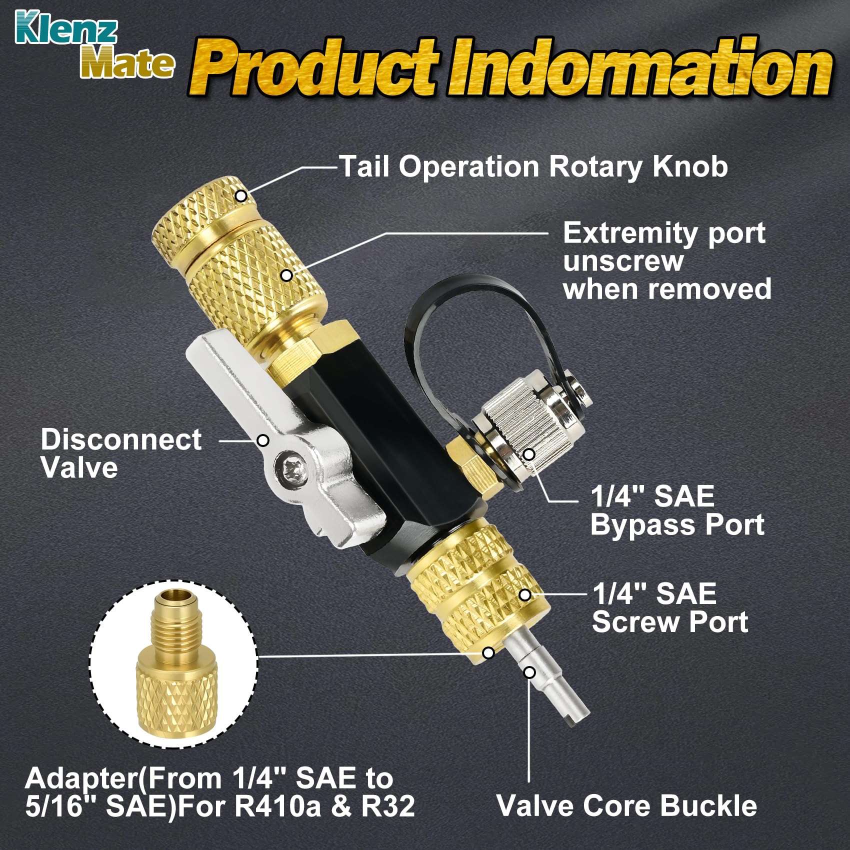 2026 New Valve Core Removal Tool,2 Sizes 1/4″& 5/16″ in 1 Tool,Fast Recovery&Evacuation,Mega Flow Vacuum-Rated Core Removal Tool HVAC,20 Microns Vacuum,Essential HVAC Tools,For Full&Unrestricted Flow 3