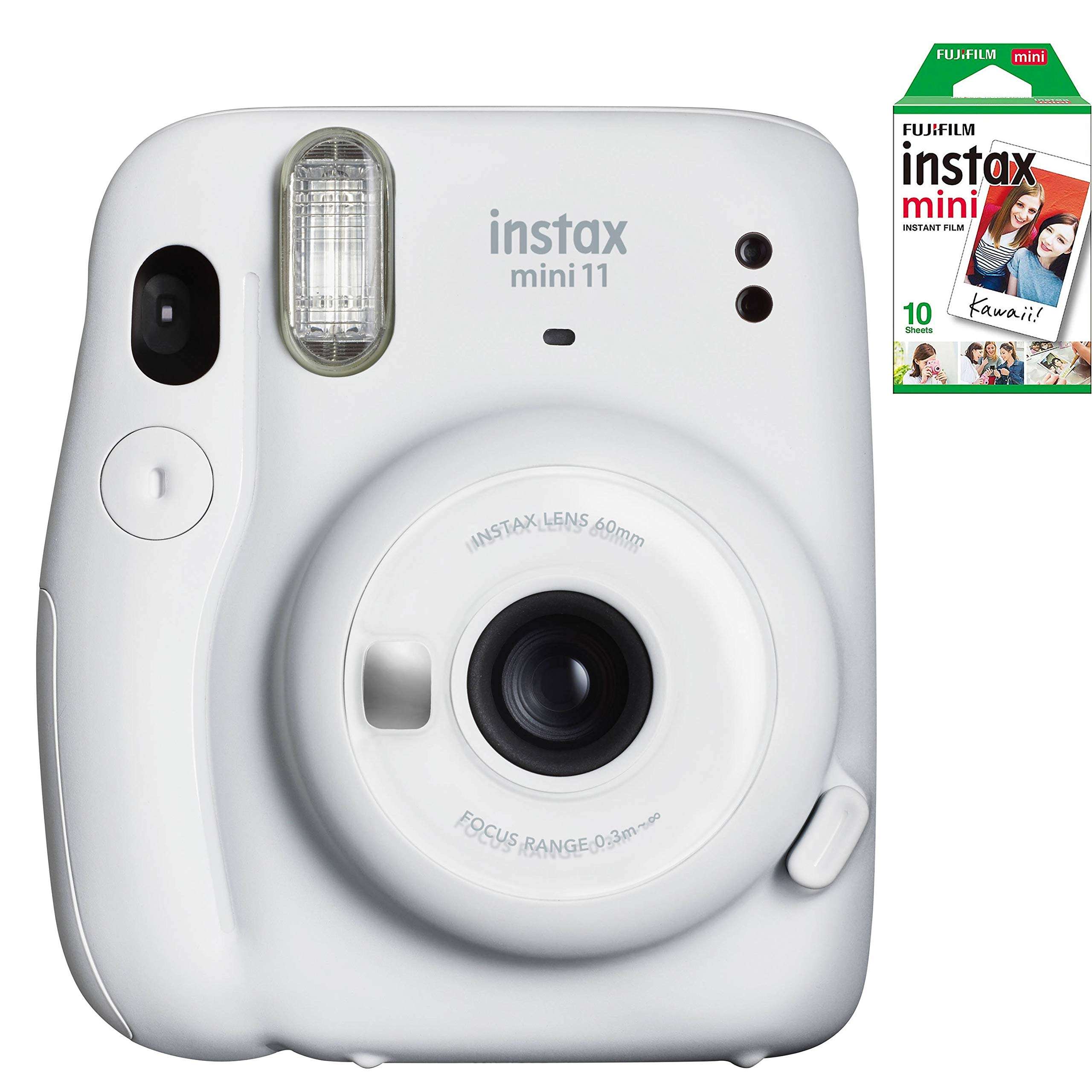 Fujifilm Instax Mini 11 Instant Film Camera - Family Holiday Bundle for Home Party or Kids - 10 Exposures of Instant Film - Ice White 2