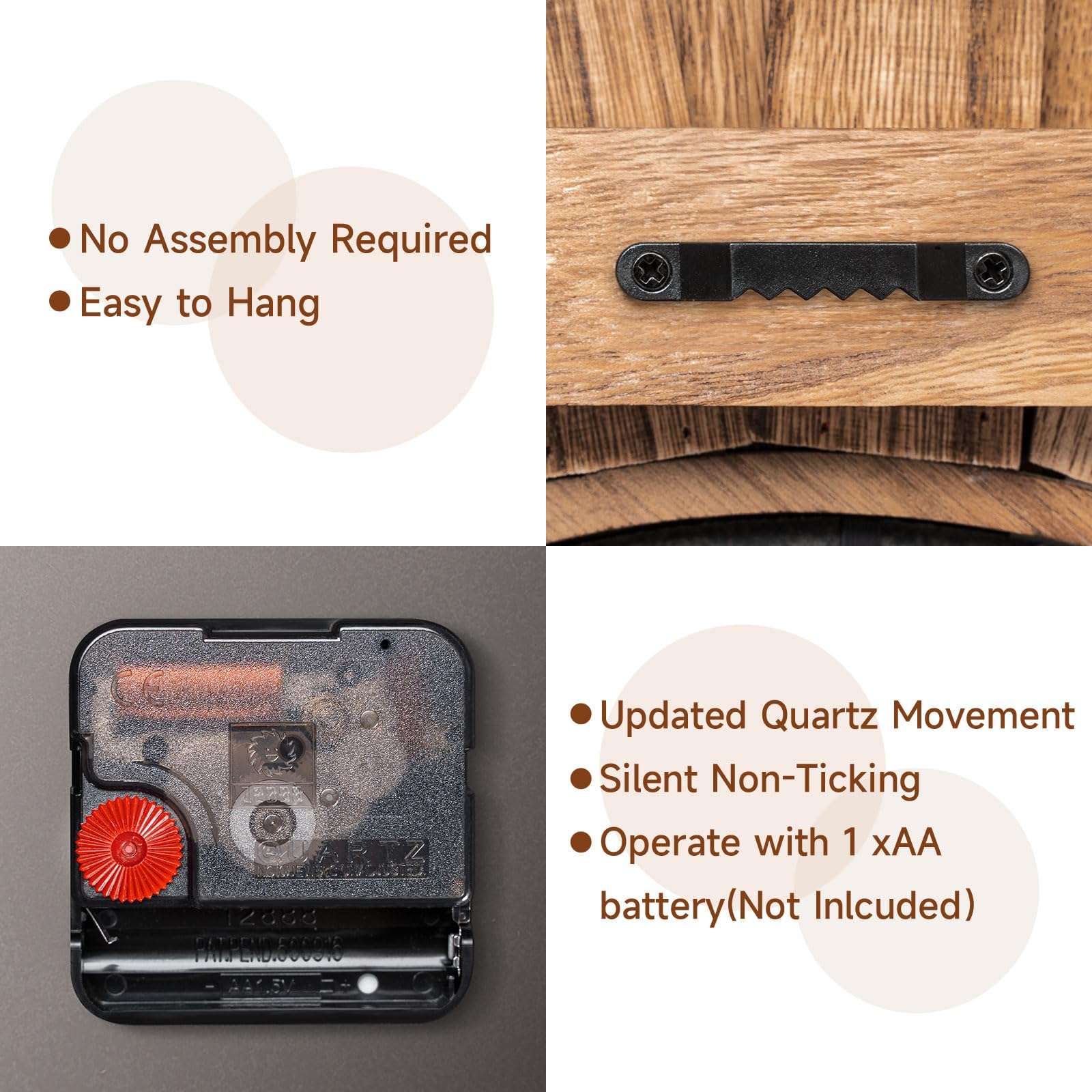 Large Boho Mirror and Large Boho Wall Clock 6