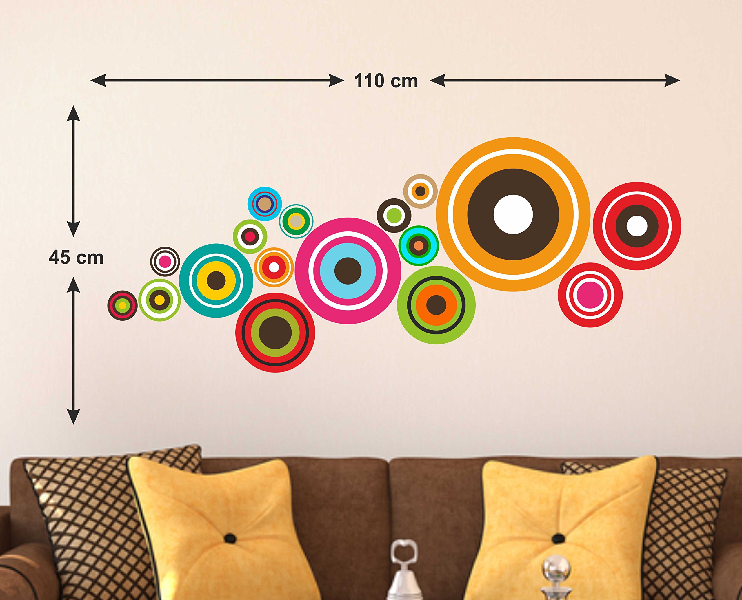 Decals Design 'Colourful Polka Dots' Wall Sticker (PVC Vinyl, 50 cm x 70 cm, Multi Color) 3