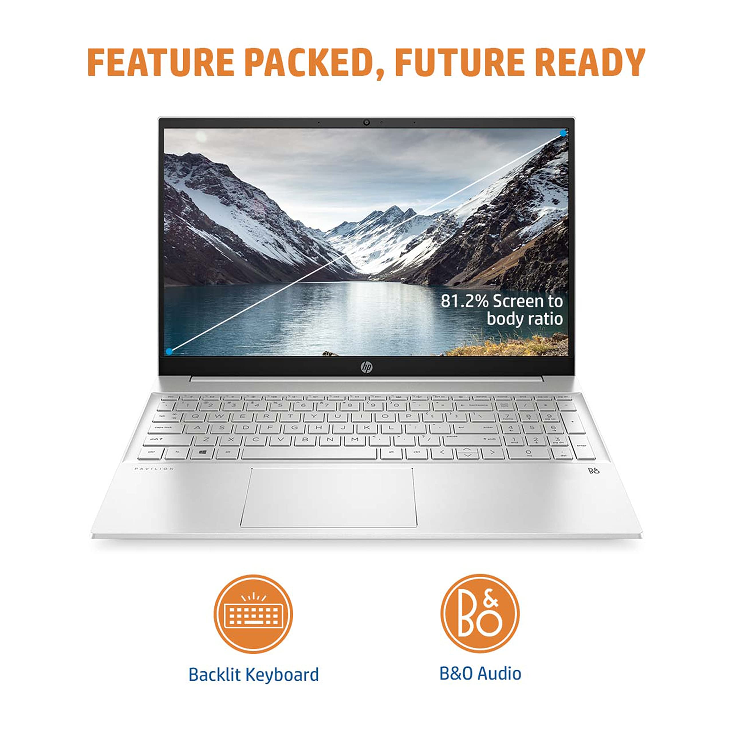 HP Pavilion 15 11th Gen Intel Core i5-8GB RAM/512GB SSD 15.6 inch(39.6 cm) Laptop, FHD Anti-Glare Display/Intel Iris Xe Graphics/Backlit KB/B&O Audio/Windows 11/1.75kg, 15-eg1000TU 3