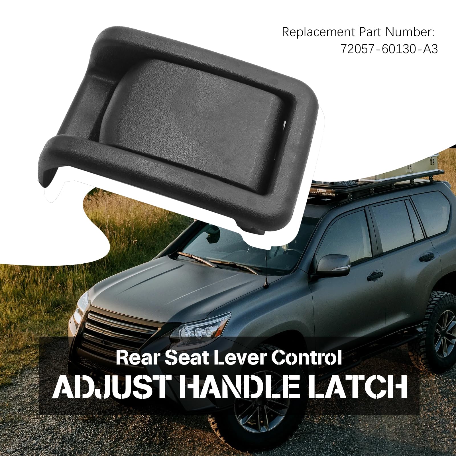 SYOWADA 72057-60130-C0 Rear Seat Lock Control Lever Replacement for Toyota 4runner 2009 2010 2011 2012 2013 2014 2015 2016 2017 2018 2019 Replace 72057-60130-A3 (Black) 4