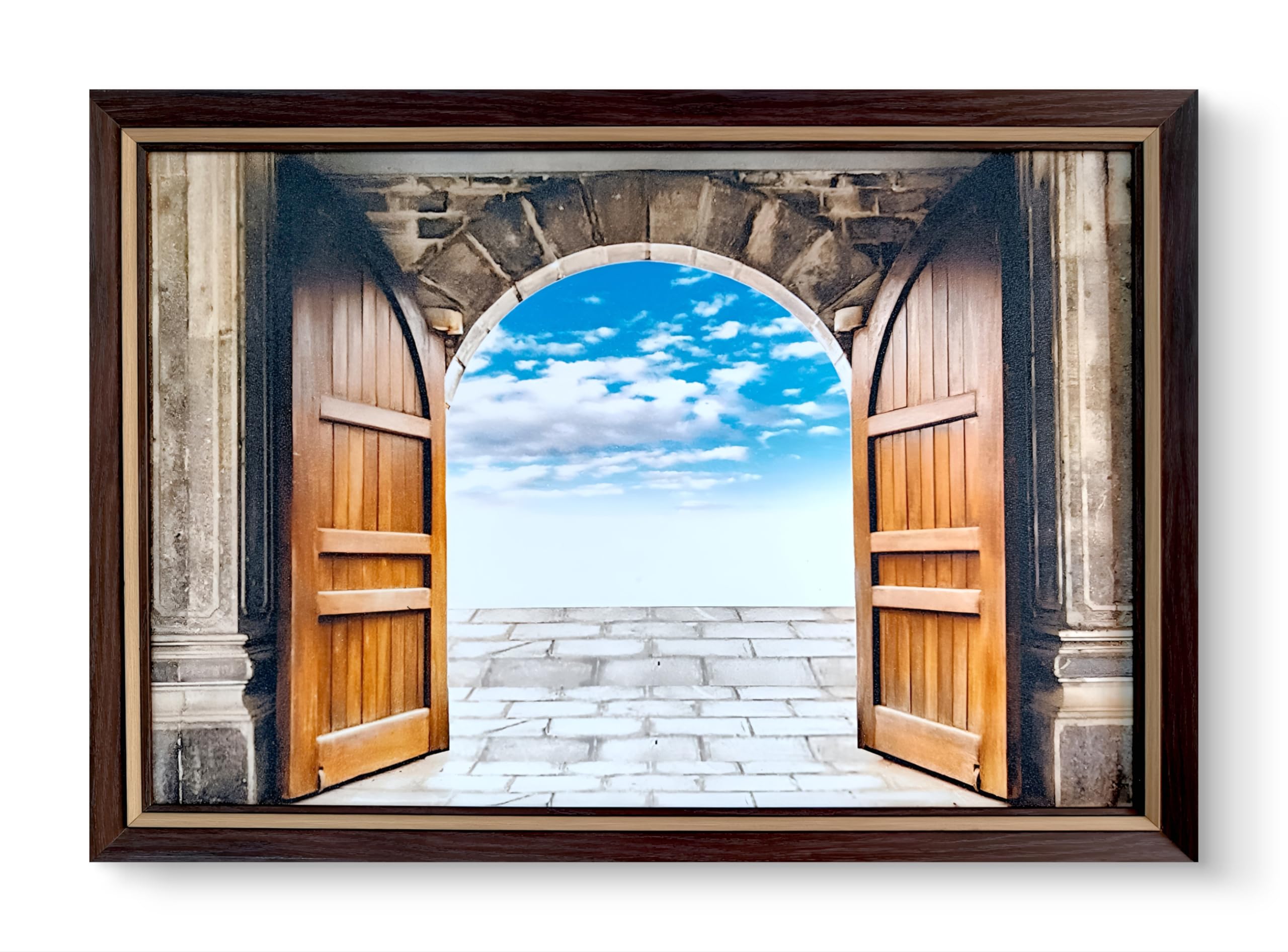 Elegance Vastu Virtual Door Entry Painting Picture Frame for Home Office Gifts Frame Outer Size- 19.5 length x 13.5 height inch,Picture Visible Size- 18 length x 12 height inch 6