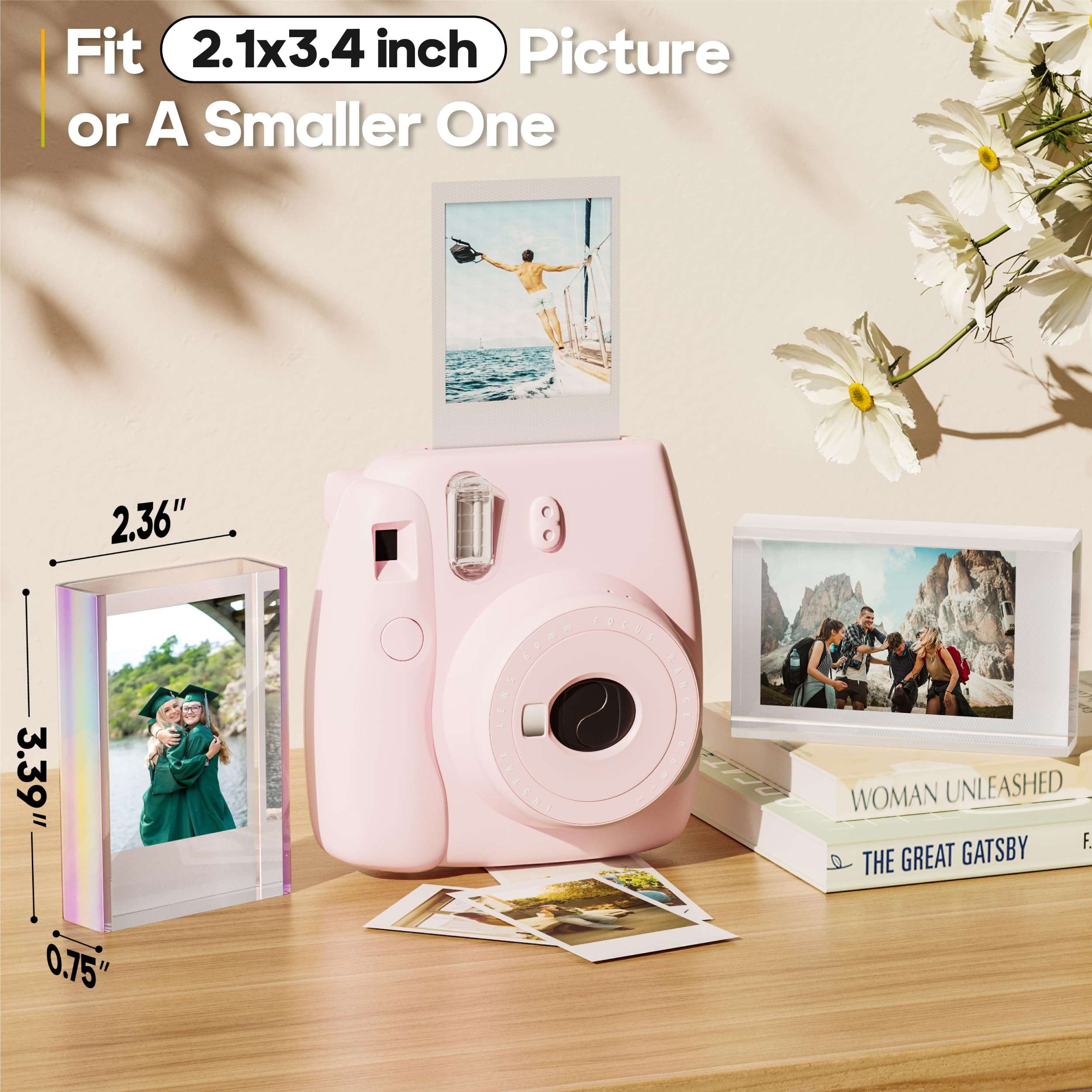 Grarry Instax Mini film Frame, Polaroid Picture Frame Compatible with Fujifilm Instax Mini Film Polaroid Film, 2x3 Instax Mini Photo Frames, Frame for Polaroid Photos 3 Pack 3
