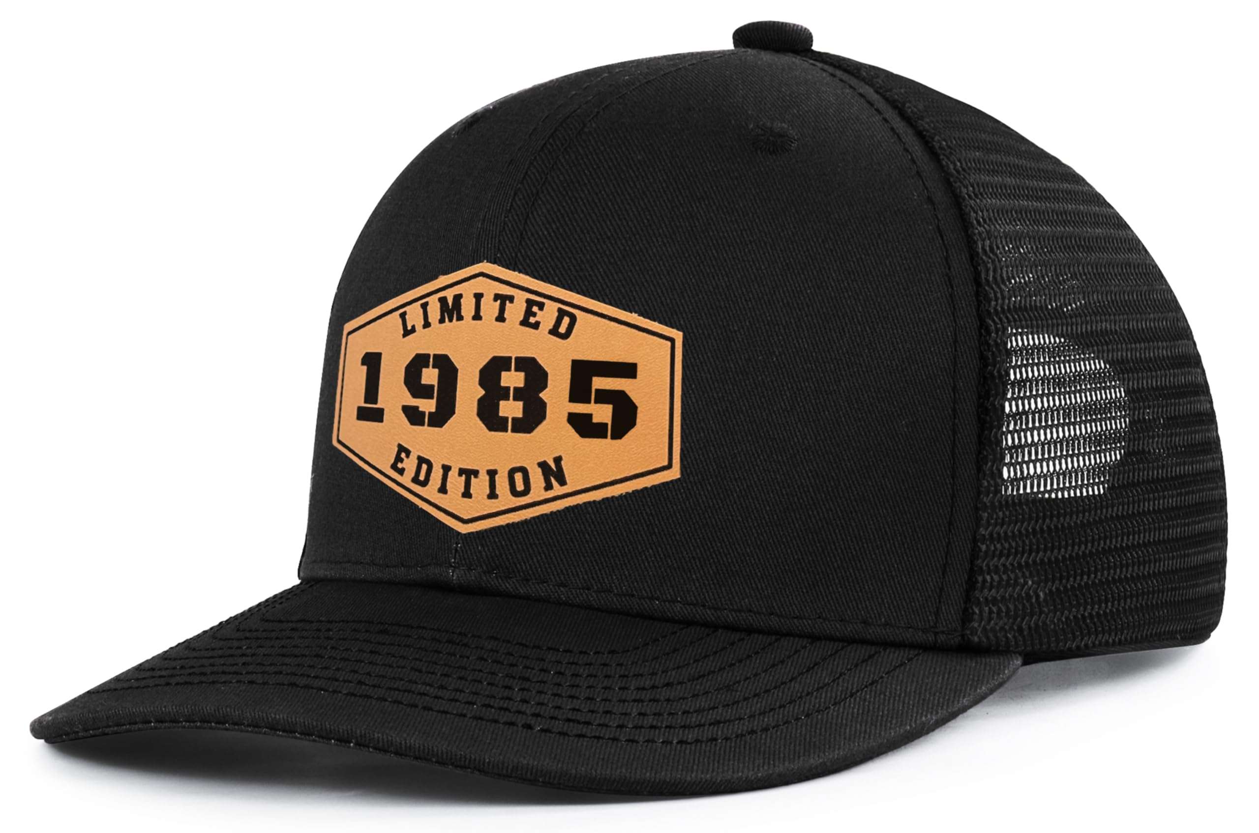 Lichfamy 40th Birthday Decorations for Men - 40 Year Old Gifts for Men Women 40th Birthday Gifts Men 1985 1986 Leather Patch Trucker Hat 1