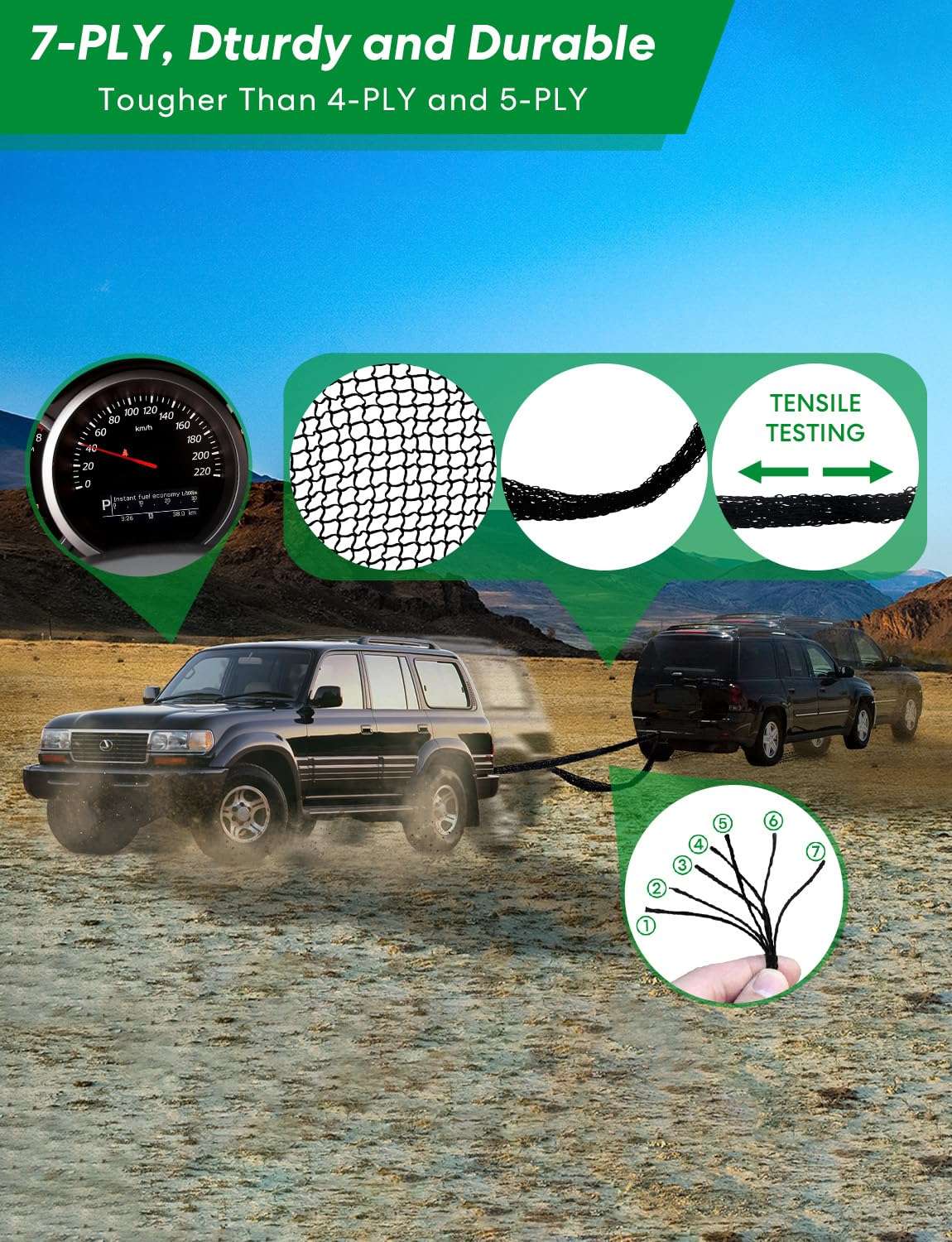 Flysocks 10x7 ft Golf Practice Hitting Net, Golf Nets with Mat, Center Target, 8 Golf Balls, 9 Tees, 2 Marking Pens, for Backyard Driving, Indoor Outdoor Golf Chipping Training Net 5