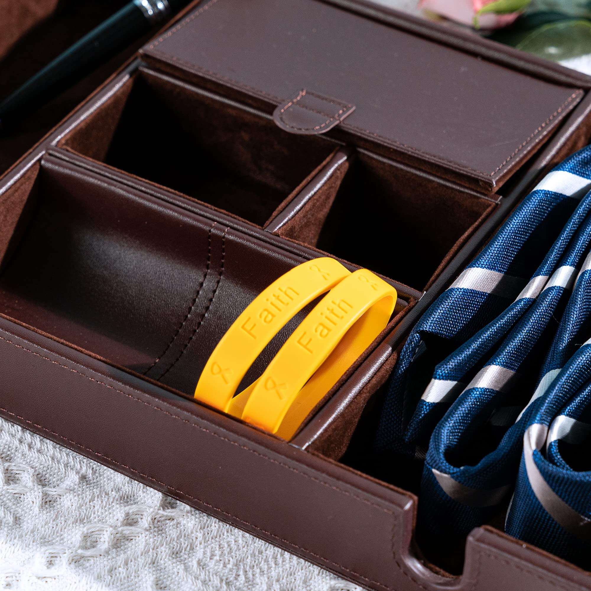 50 Pack Gold Awareness Silicone Bracelets - Inexpensive Gold Ribbon Rubber Wristbands for Childhood Cancer and Neuroblastoma Cancer Awareness & Fundraising 5