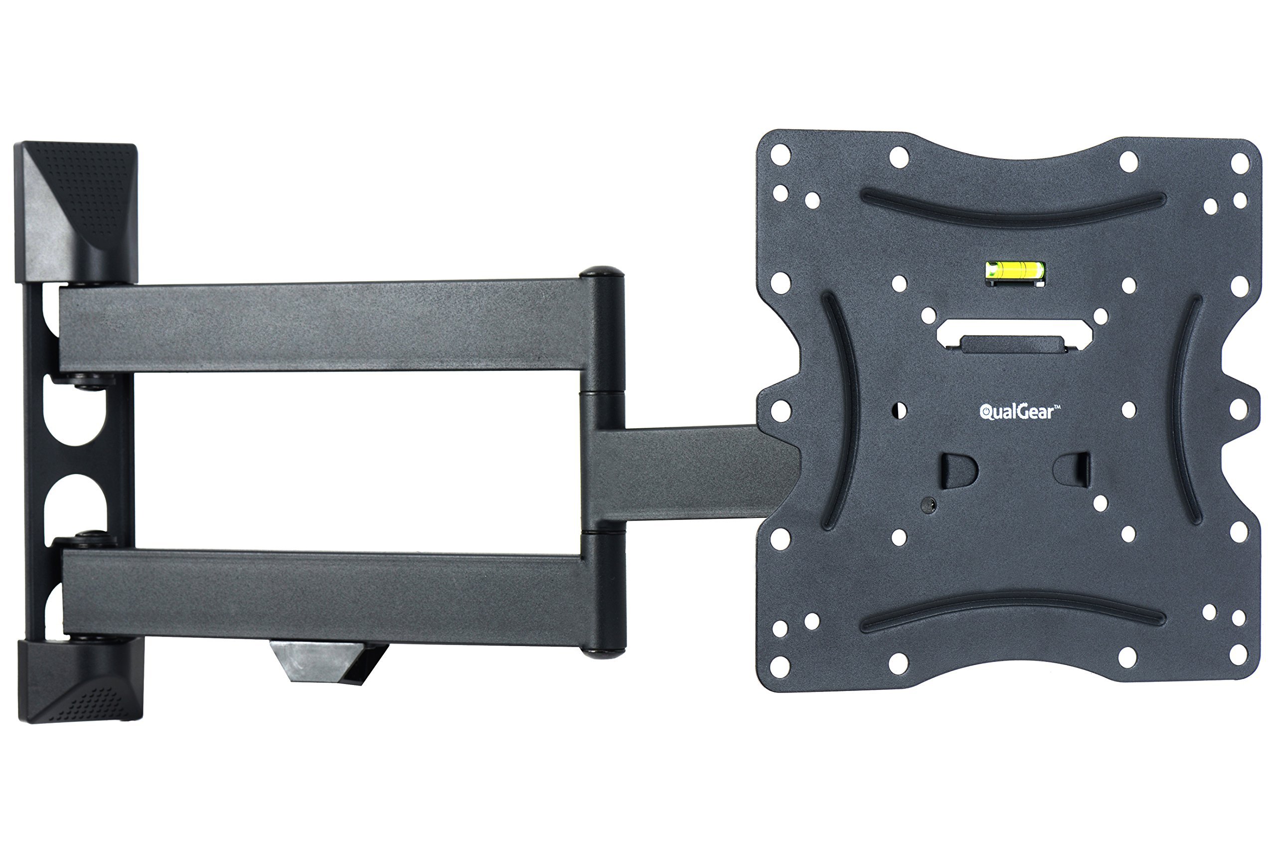 QualGear Qg-TM-021-Blk Universal Ultra Slim Low Profile Articulating Wall Mounting Kit for Most 23-Inch to 47-Inch and Some 55-Inch Led TVs, with 6ft HDMI V2.0 Cable, Black 6
