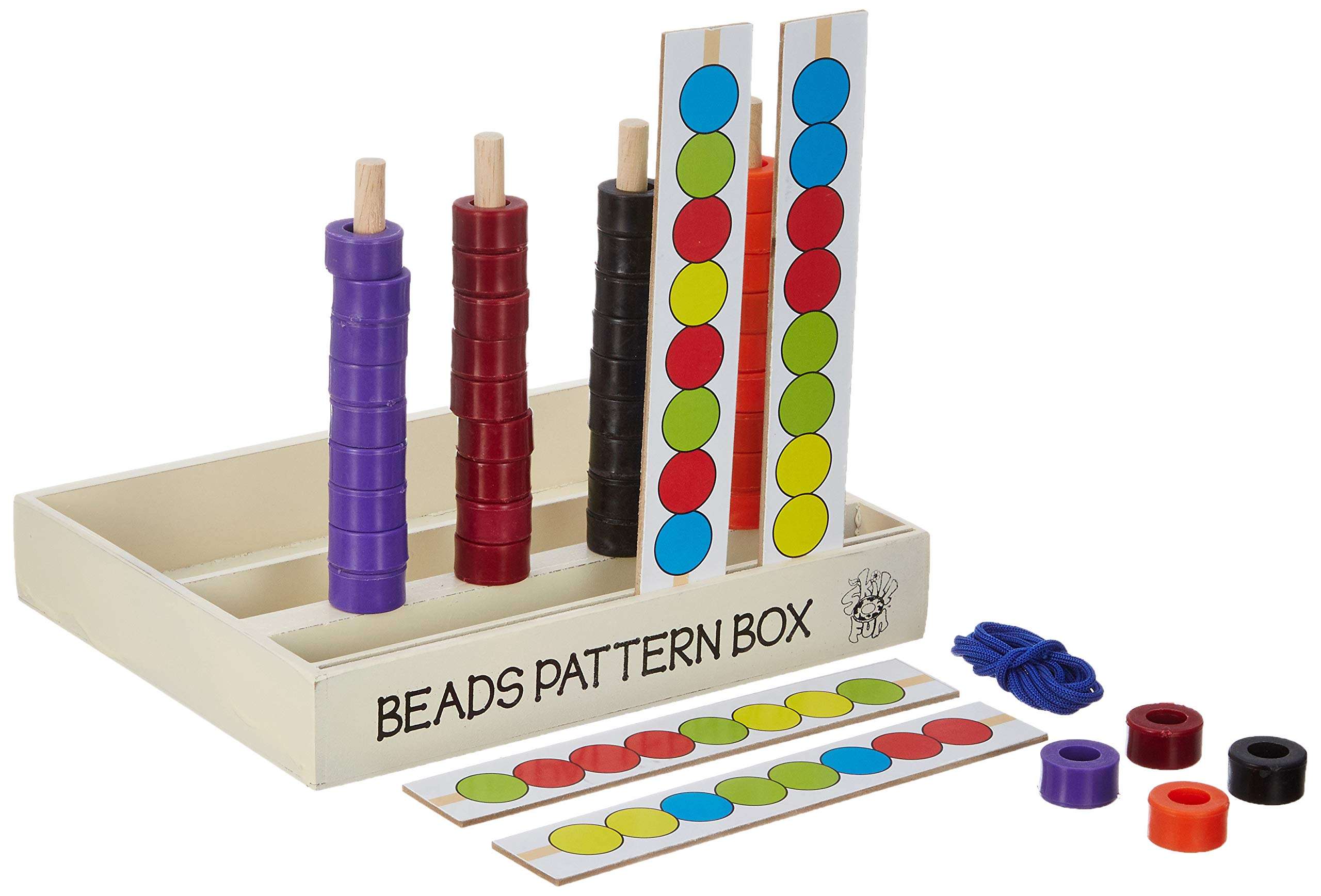 Skillofun MDF Wooden Beads - Round Learning Toy | Early Educational Toy for Kids (Multicolor, Age- 3+) 3