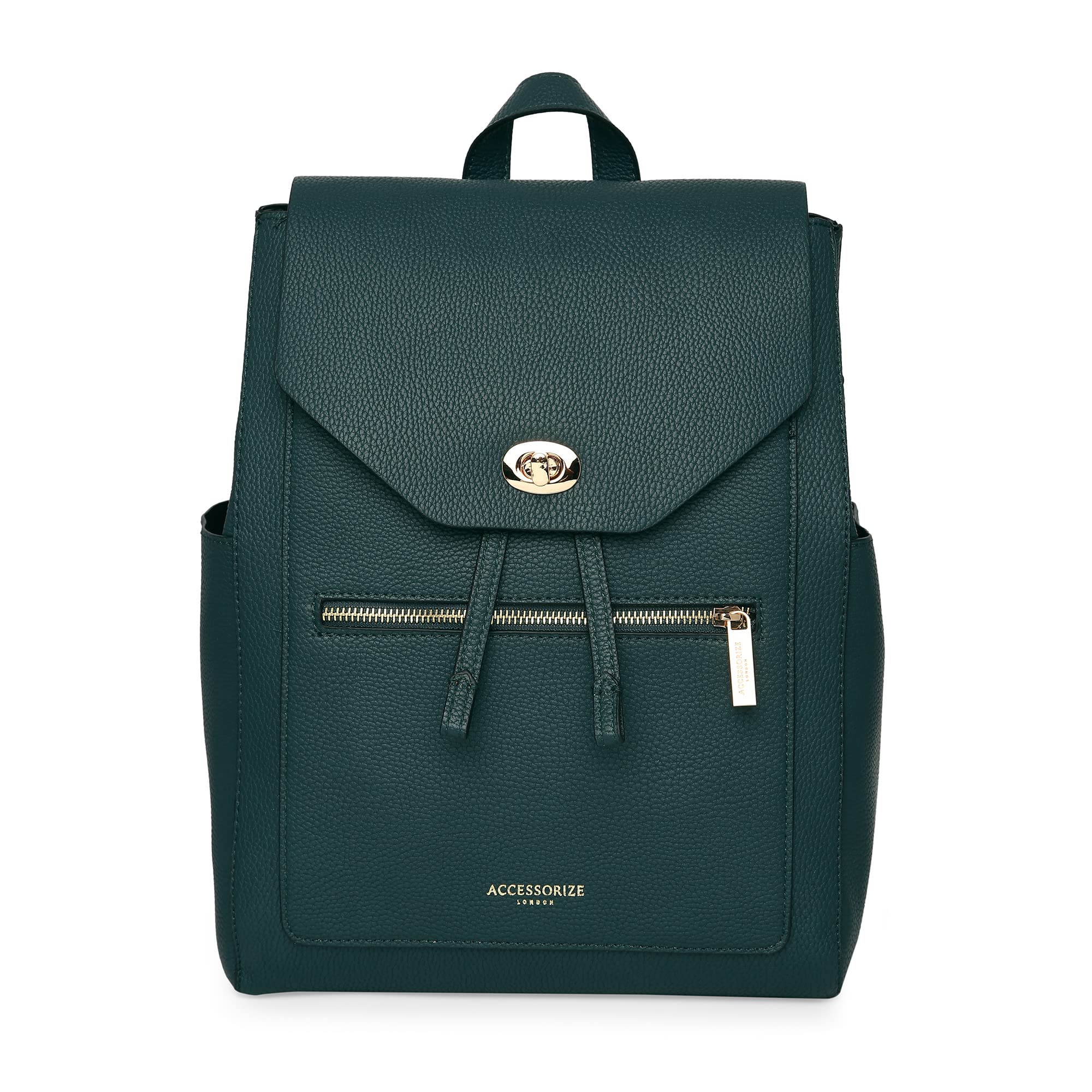 Accessorize London Women'S Faux Leather Blue Nikki Backpack 1