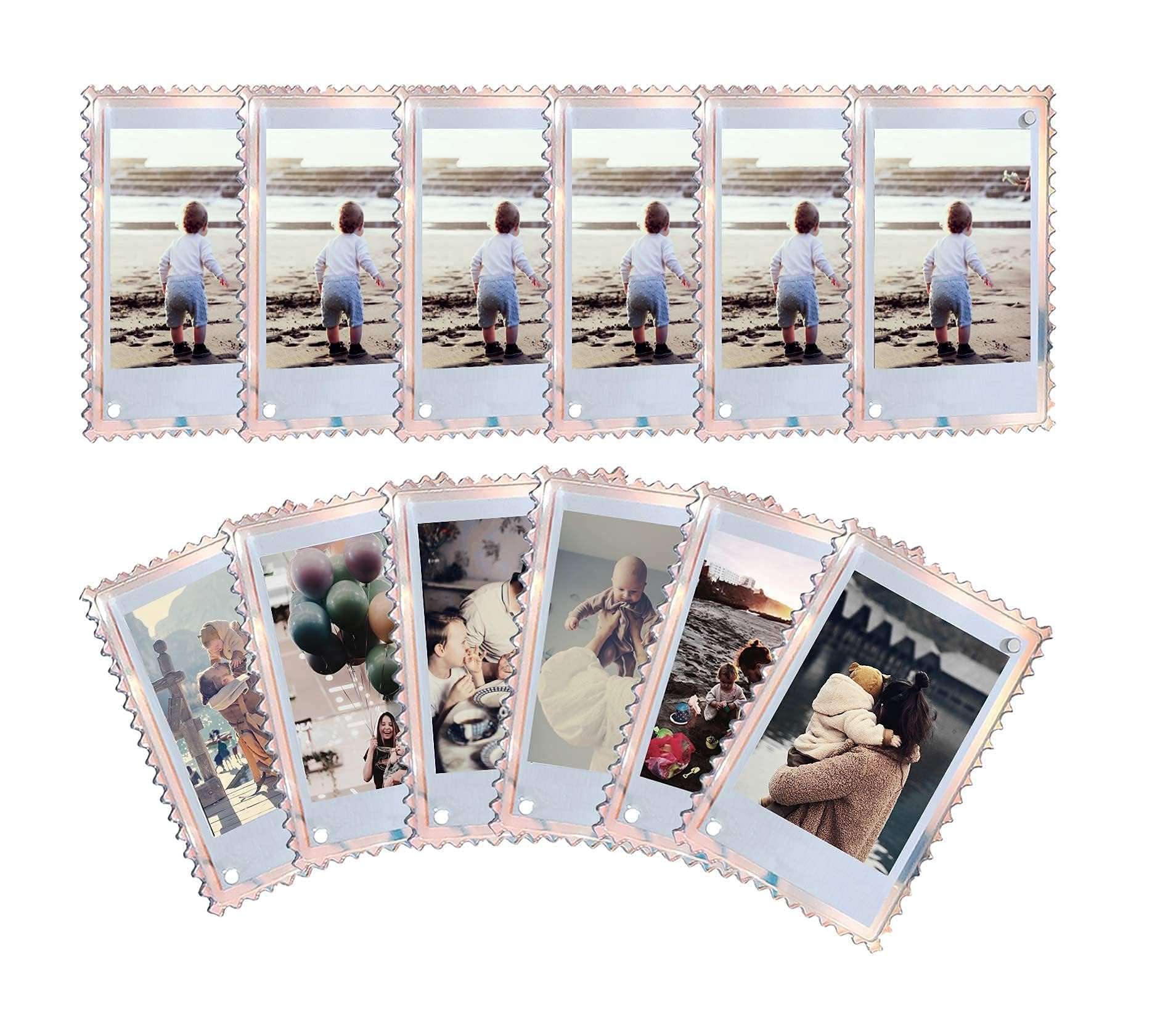WINKINE Instax Photo Frame White 3 Packs + Polaroid Picture Frame Megnet 12Packs 5