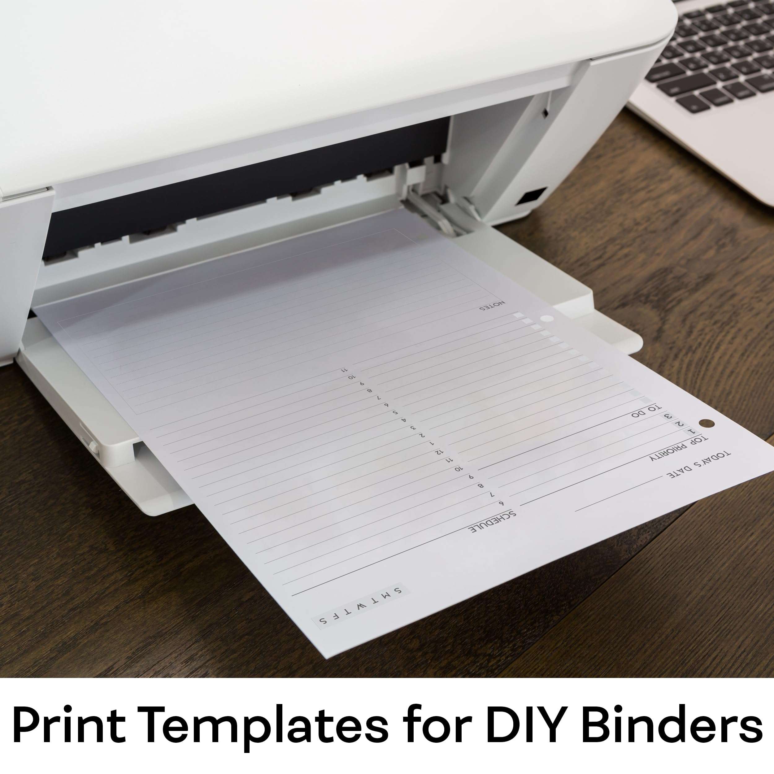 Letter Blank Paper 3-Hole Punched, 160 Sheets/320 Pages, 160 GSM, 42 lb., Maximum Thickness Printer Paper 8.5 x 11 inch, Print Templates for DIY Planners 4