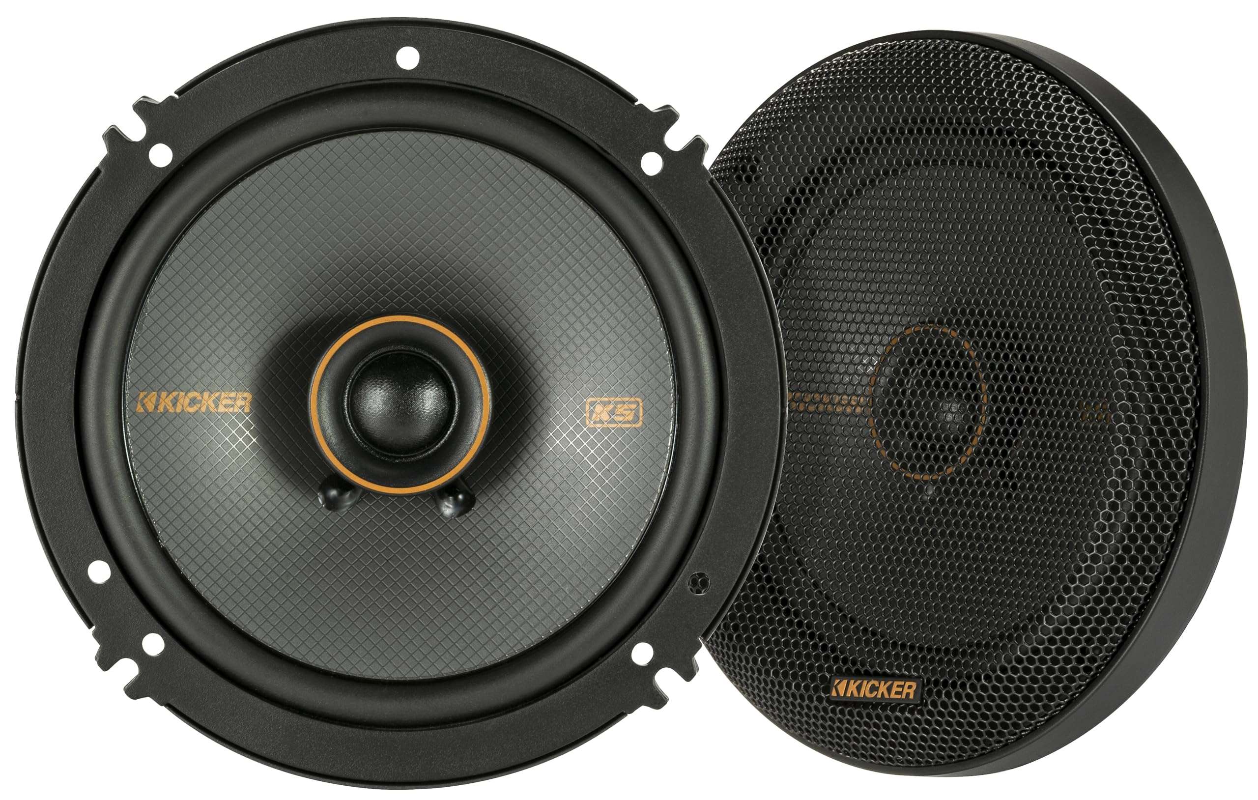 KICKER 51KSC6504 KS-Series 6.5" Coaxial Speakers with .75" tweeters, 4-Ohm, Pair 1