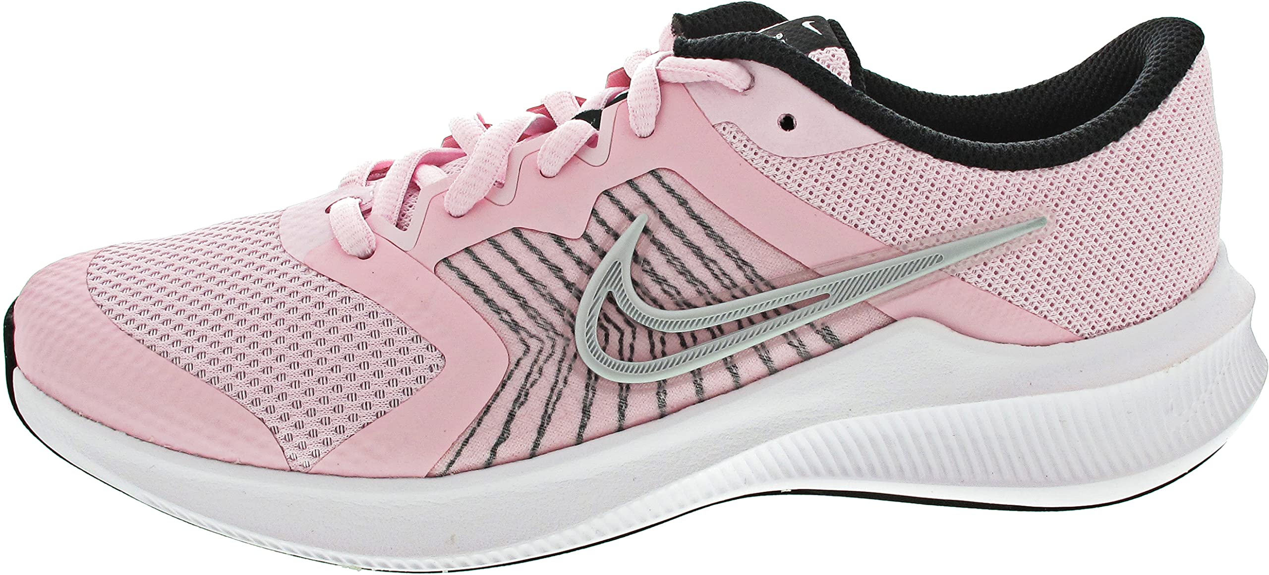 NIKE Men's Running Walking Shoe, Pink Foam Metallic Silver Bla, X-Large 1