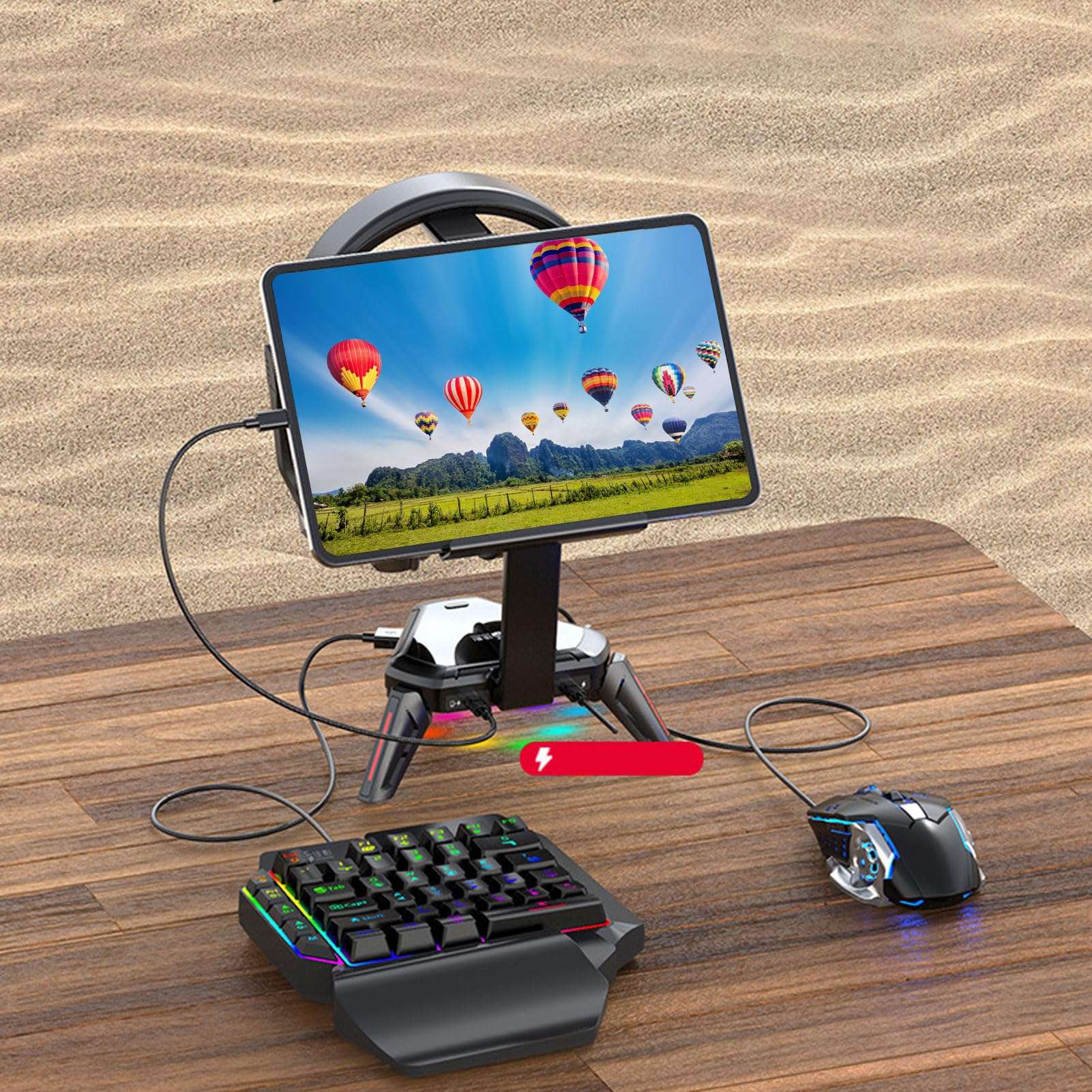 Mobile Game Keyboard Mouse Converter, Portable Wired Screen Casting Delay Gamepad Keyboard Mouse Converter (Standard Configuration for Android) 6