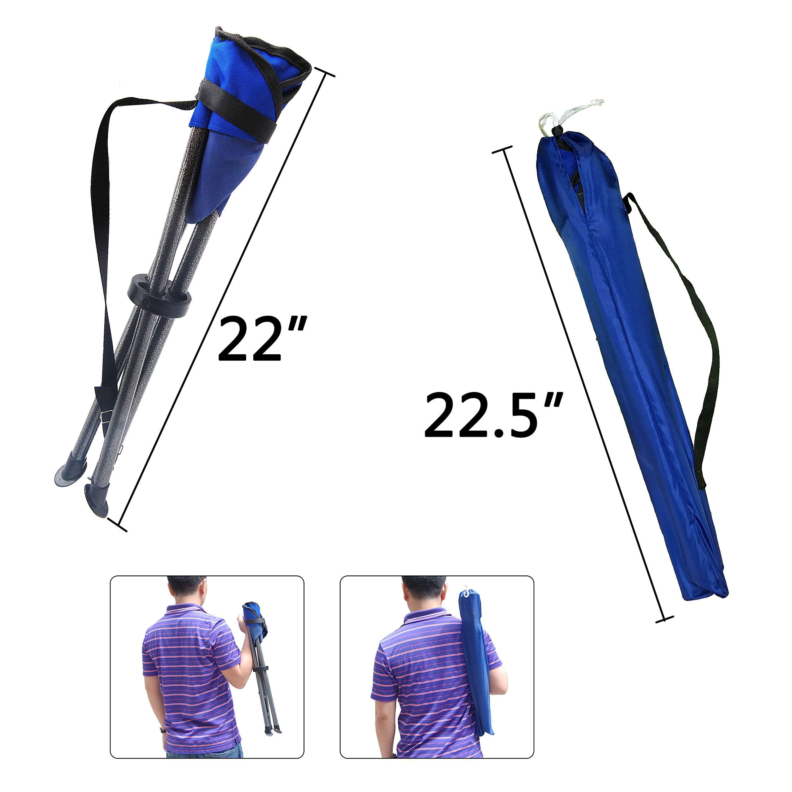 AGOOL Portable Folding Stool Outdoor Square Slack Chair Lightweight Heavy Duty for Camping Mountaineering Hiking Travel House-Using Recreation, Blue 6