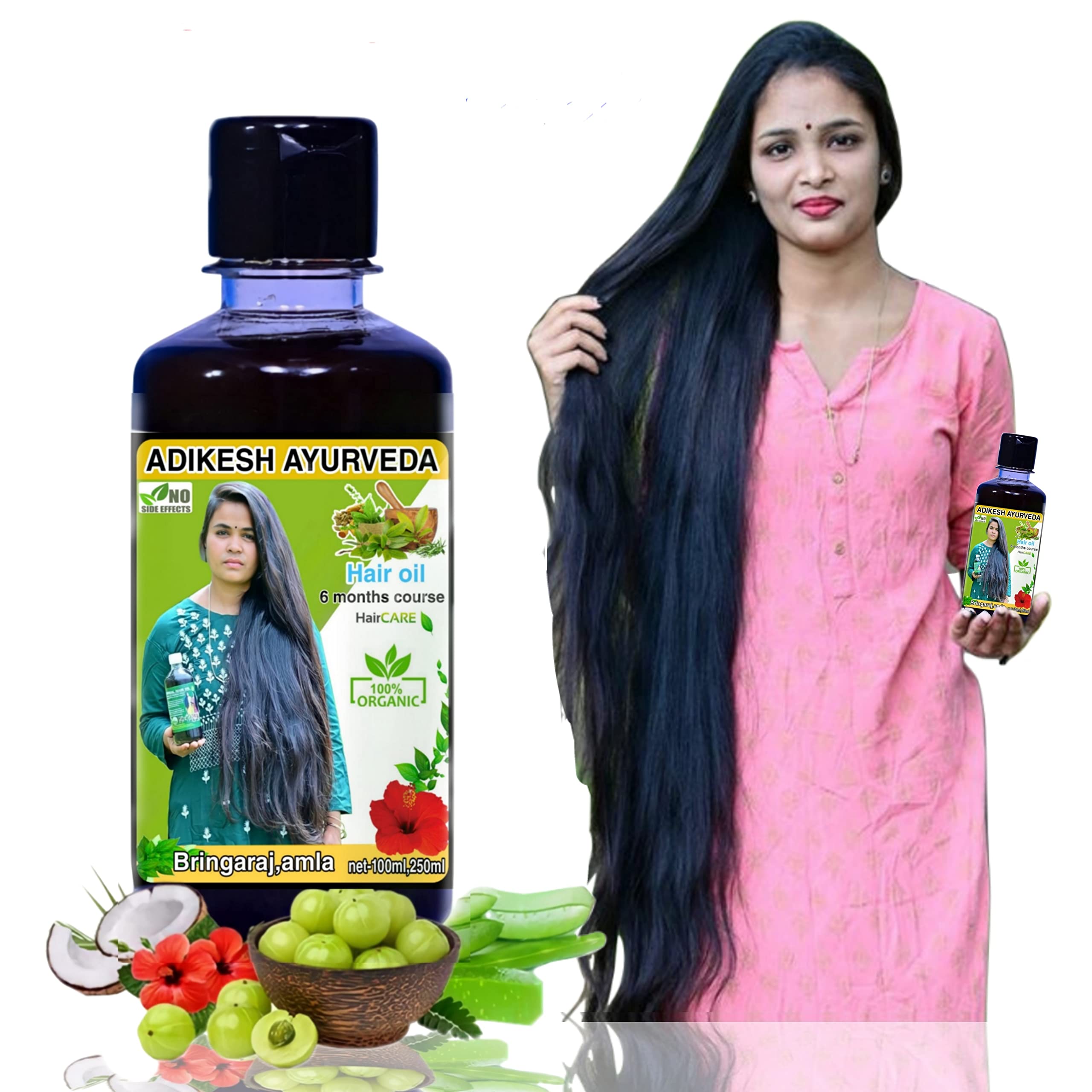 SRI MAHARISHI ADIVASI AYURVEDIC PRODUCTS - HERBAL PRODUCT Adikesh Adivasi Bringaraj Hair Oil 100Ml For Men & Women (SMAAP-35)