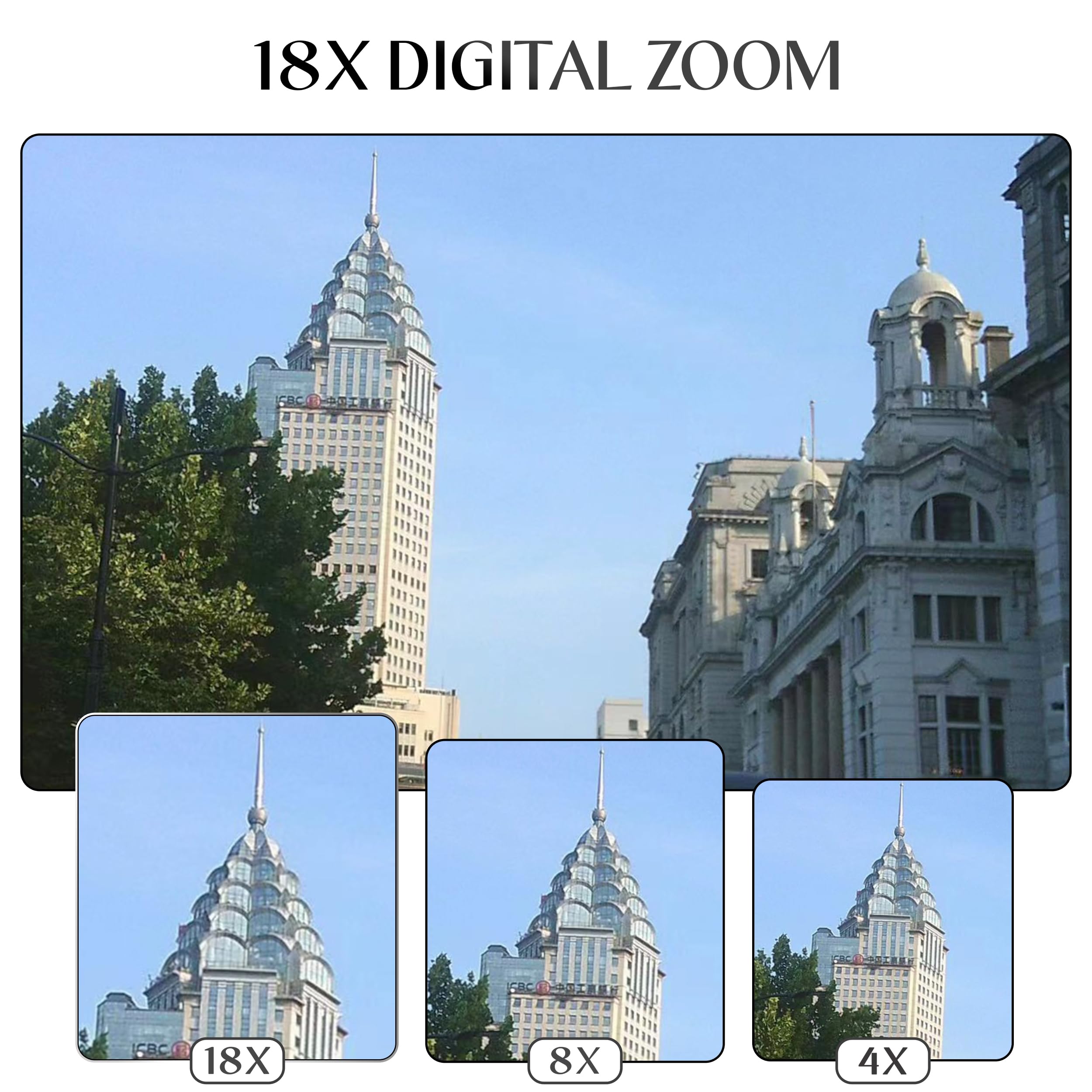 Yashica DigiMate Digital Camera, 4K Camera for Photography, Digital Point and Shoot Camera with 18X Zoom, Supports Micro SD Cards, Mini Digital Camera for Teen Girls and Boys – Black 5