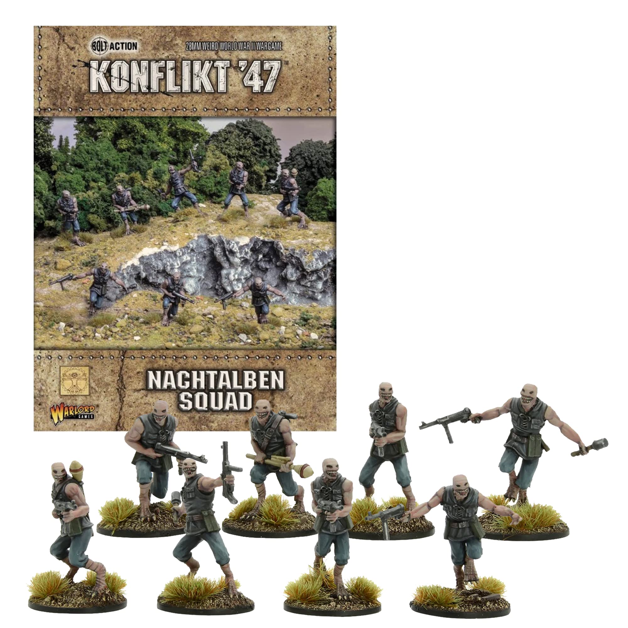 Wargames Delivered Bolt Action Konflikt '47 Nachtalben Squad 28mm Konflict '47 WWII Tabletop Miniatures Model for Miniature Wargaming by Warlord Games 1