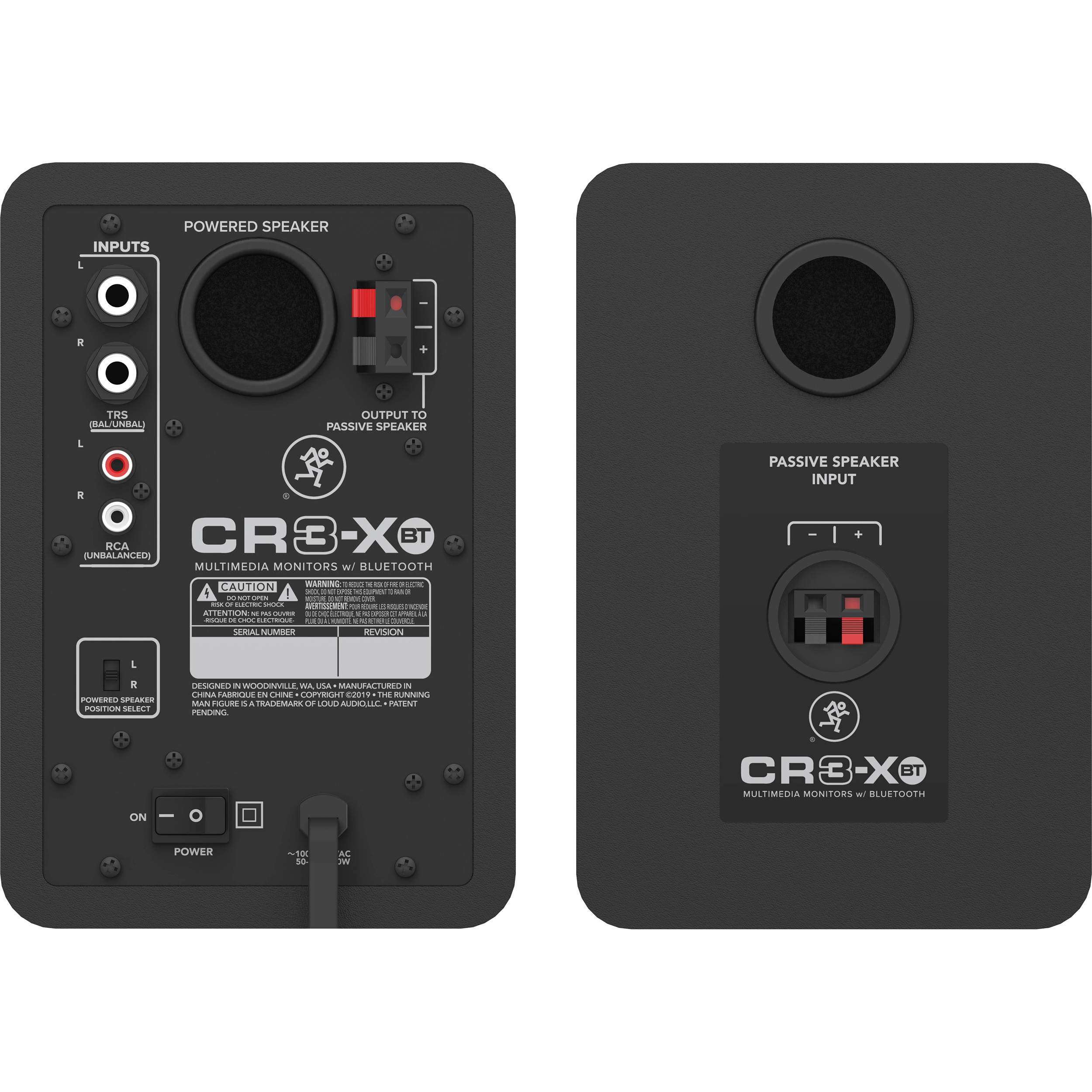 Mackie CR3-XBT 50 Watts Bluetooth Pair Creative Reference Multimedia Monitor Speaker - Set of 2 3