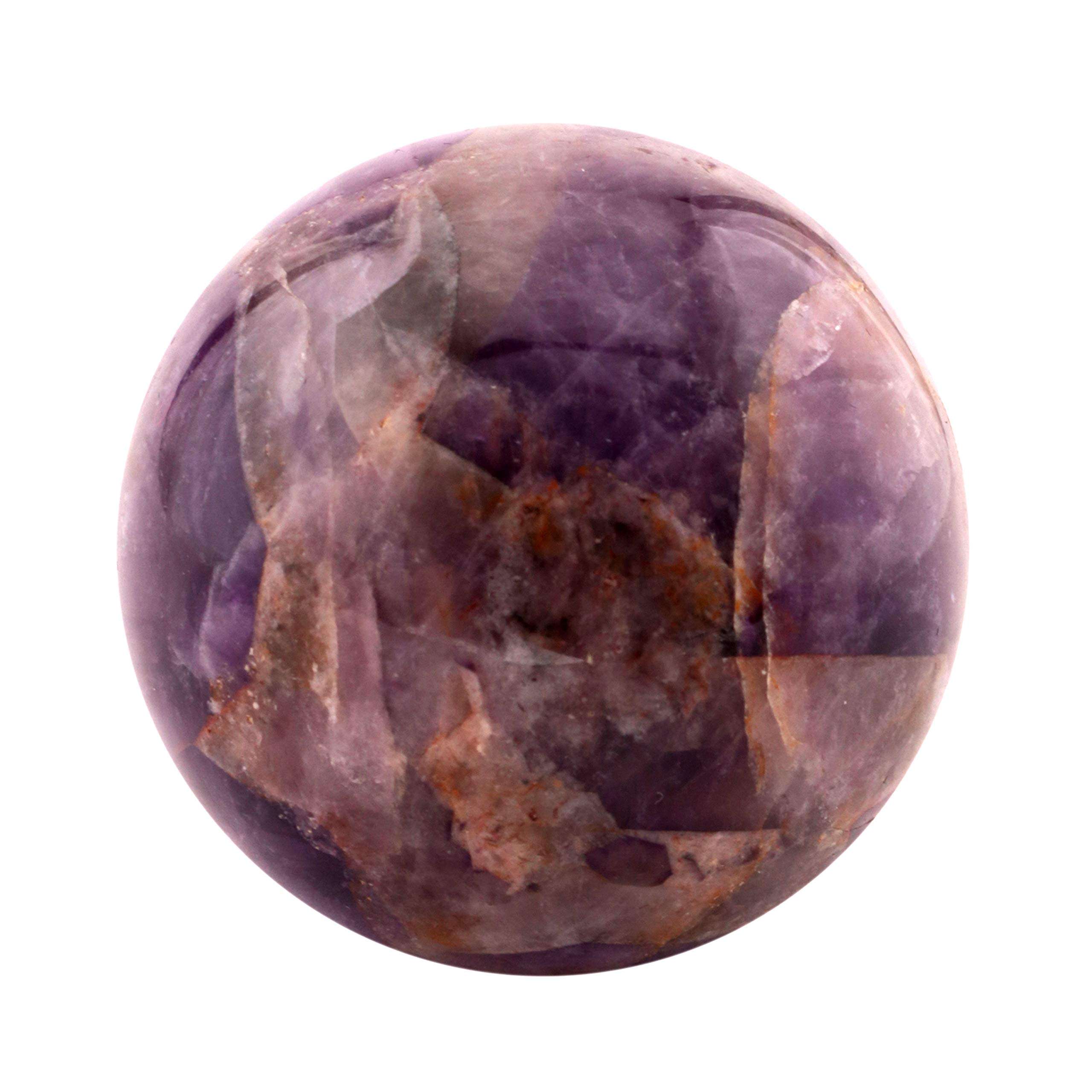 Crystal Agate ®Amethyst Ball Ametrine Crystal Purple Yellow Natural Mosaic Healing Sphere 2" 5