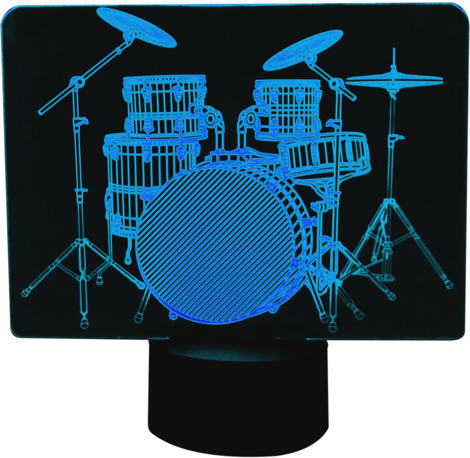 Drum Set - 3D LED LAMP Optical Illusion Light with 7 Color Changing Lighting Effects 3