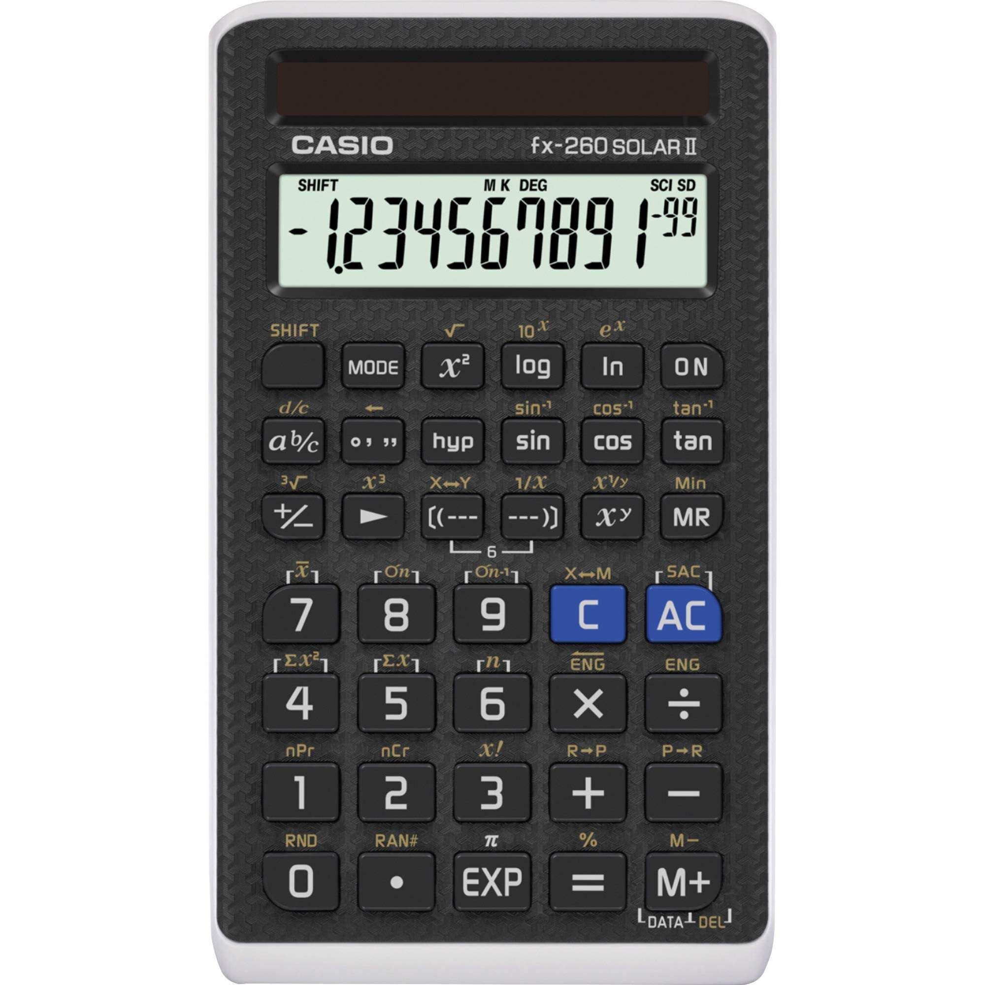 Casio fx-260 Solar II Scientific Calculator | 10-Digit Display | Fraction & Trig Functions | Ideal for Middle School, High School Math, Algebra, Trigonometry | Solar Powered 1