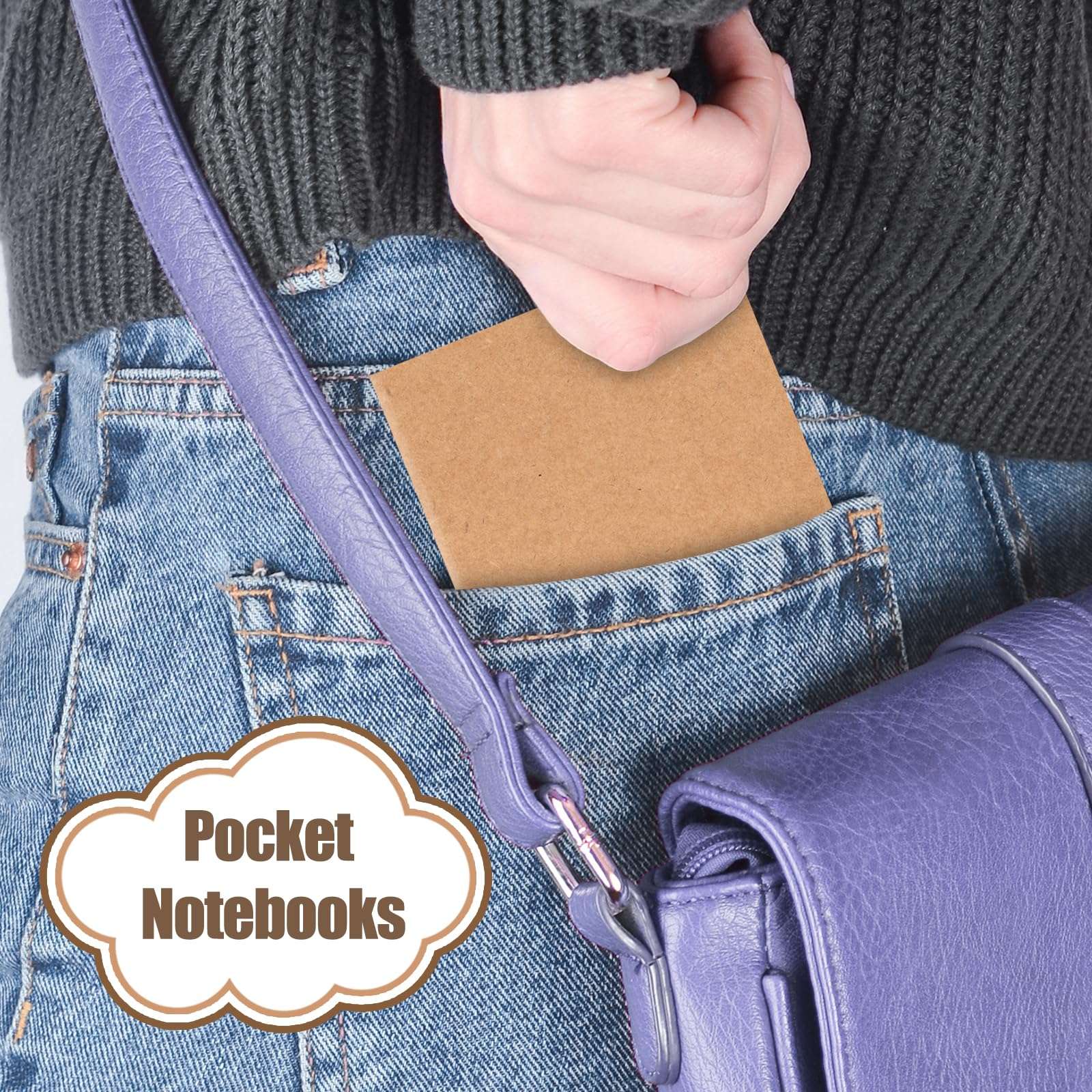 EOOUT 12 Pack Little Notebooks Pocket Notebooks, 3.5" x 5.5" Softcover Mini Notebooks, Small Brown Notebook Memo Note Pads for Men Women Kids Traveler Author, 30 Sheets, 60 Lined Pages 6