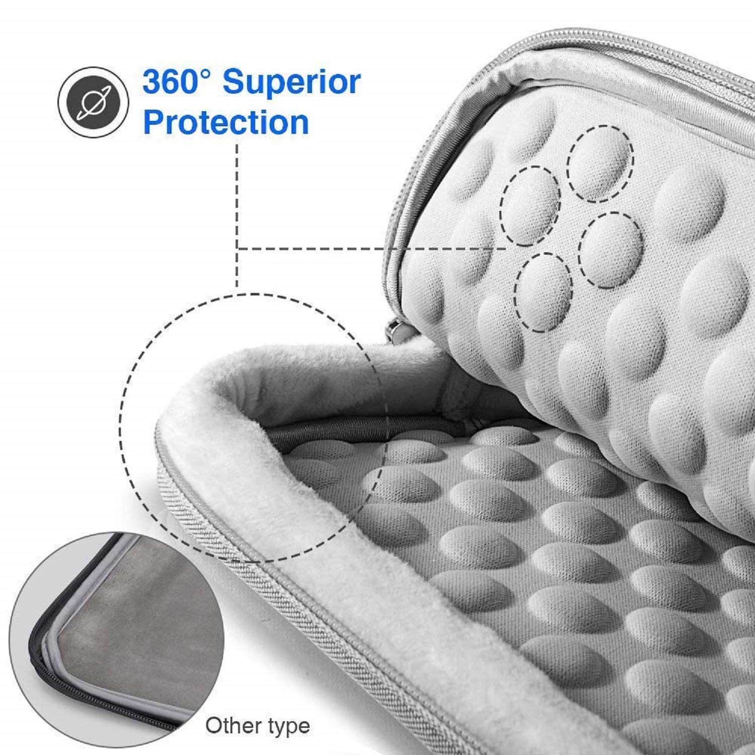 MOCA 360° Protective Oxford Sleeve Sleeves Carry Case Bags Bag for MacBook Pro 16 inch MacBook Pro Laptop Sleeve Sleeves Bag (Grey) 2