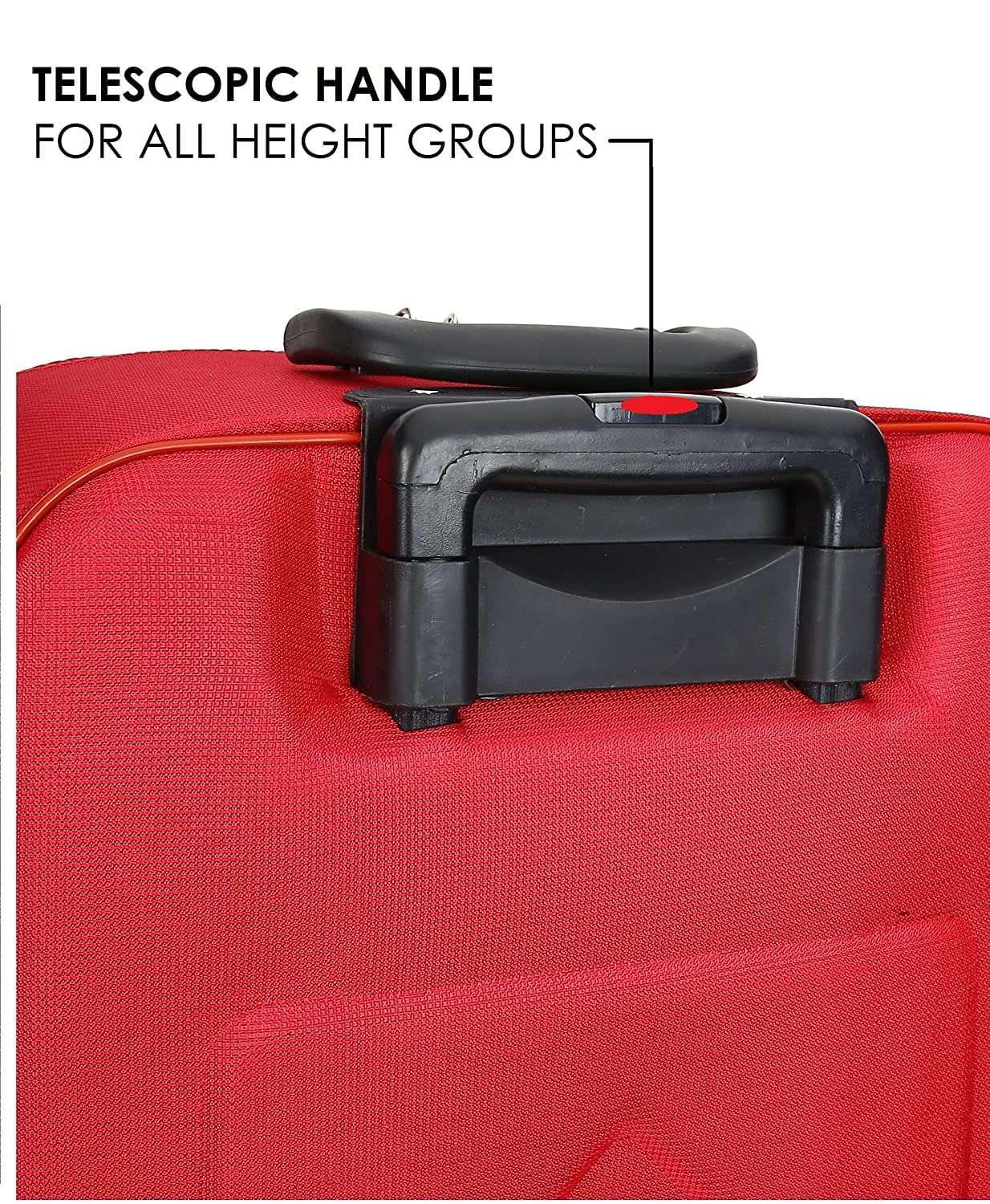 New Jersey Travellers Scottish Model Polyester Soft-Side 55cm Small Cabin 2 Wheels Luggage Trolley Bag with Spinner Wheels (Small, Red Brown) 4