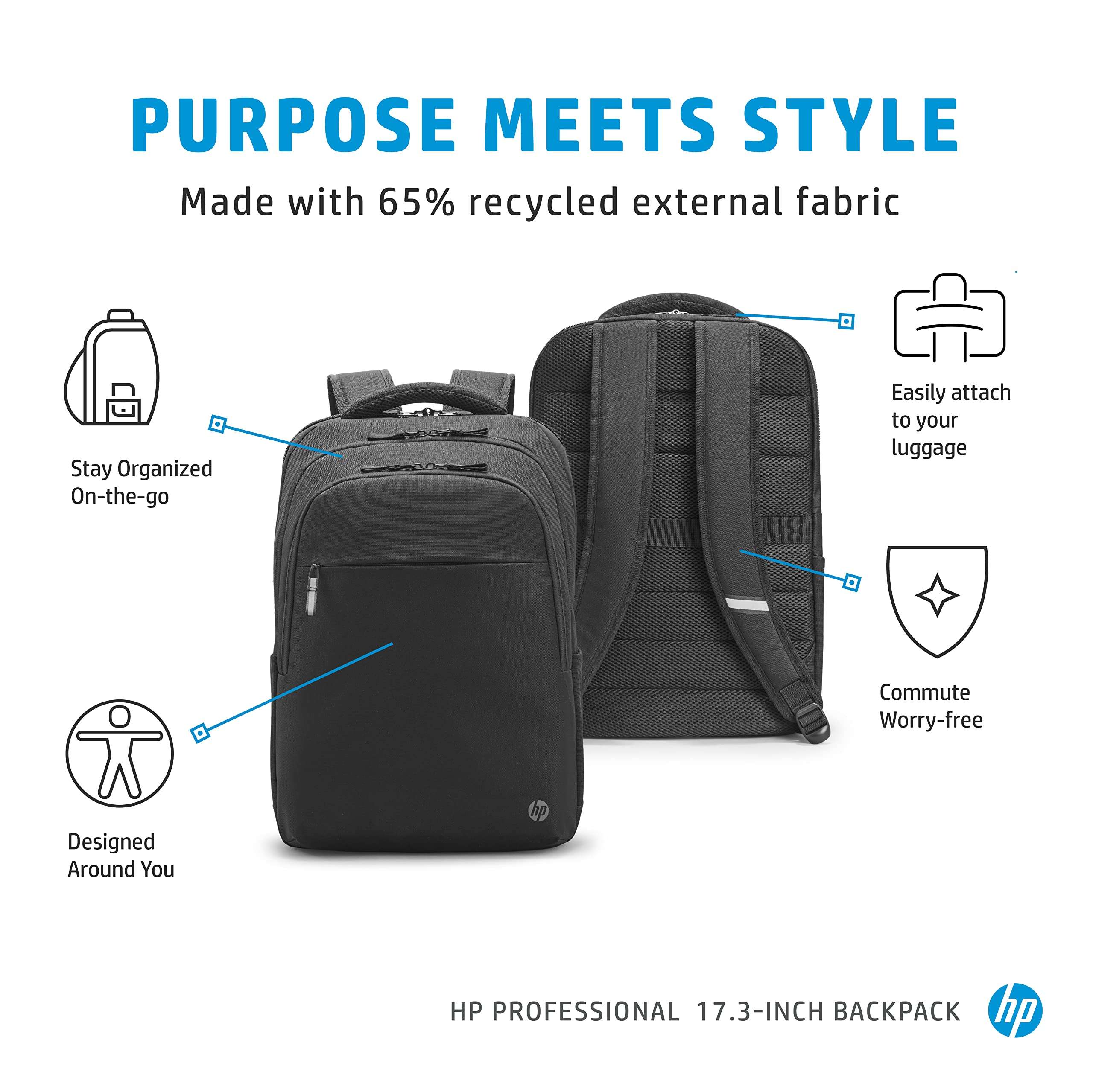 hp Professional, Black, 18.5 in x 5.51 in x 12.6 in 4