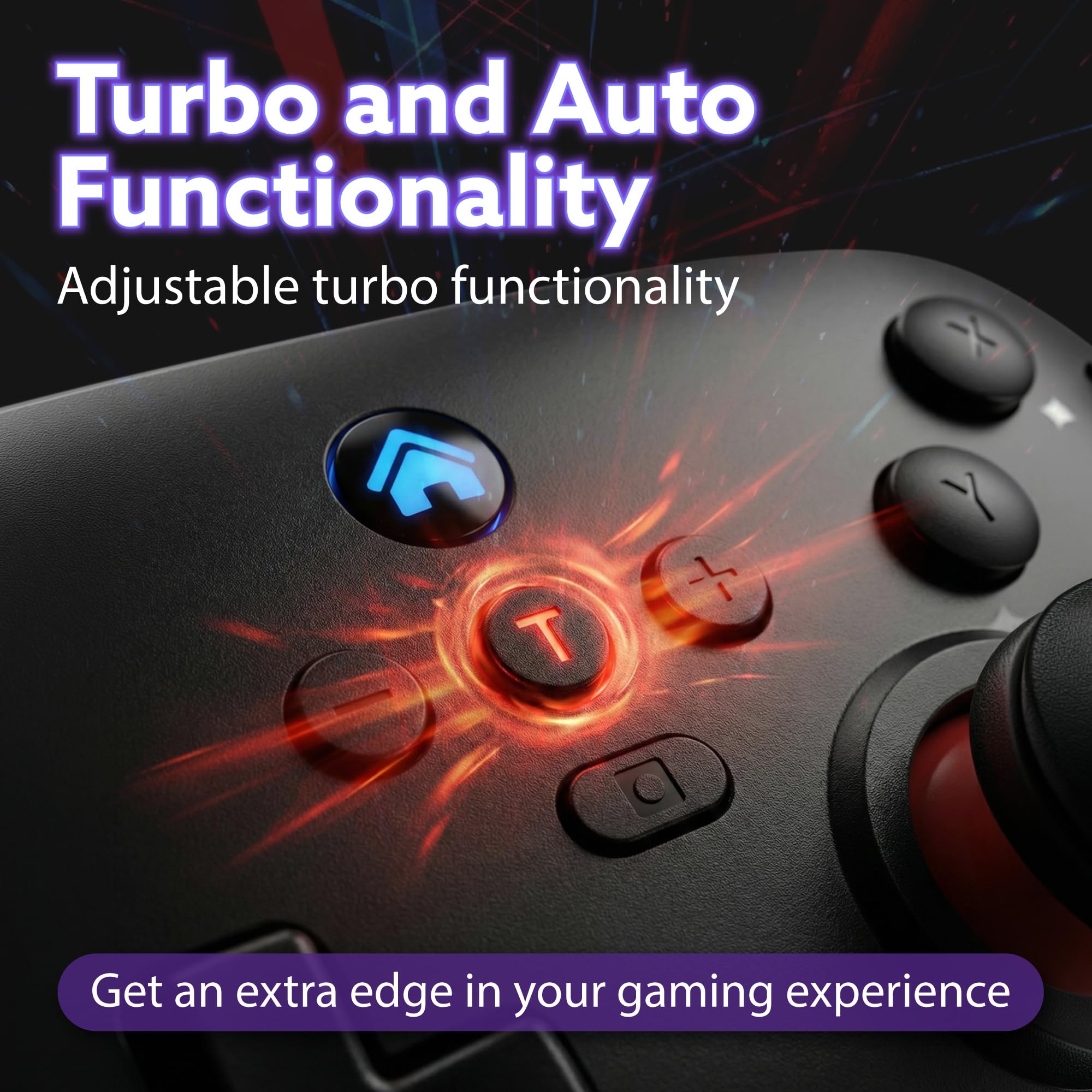Fosmon Wireless Controller Compatible with Switch 2/1/Lite/OLED/Steam Deck/Android/iOS (Wired Mode for PC) Gaming Pro Controller with Turbo, Motion Control, Vibration, Digital Triggers, USB-C Charging 5