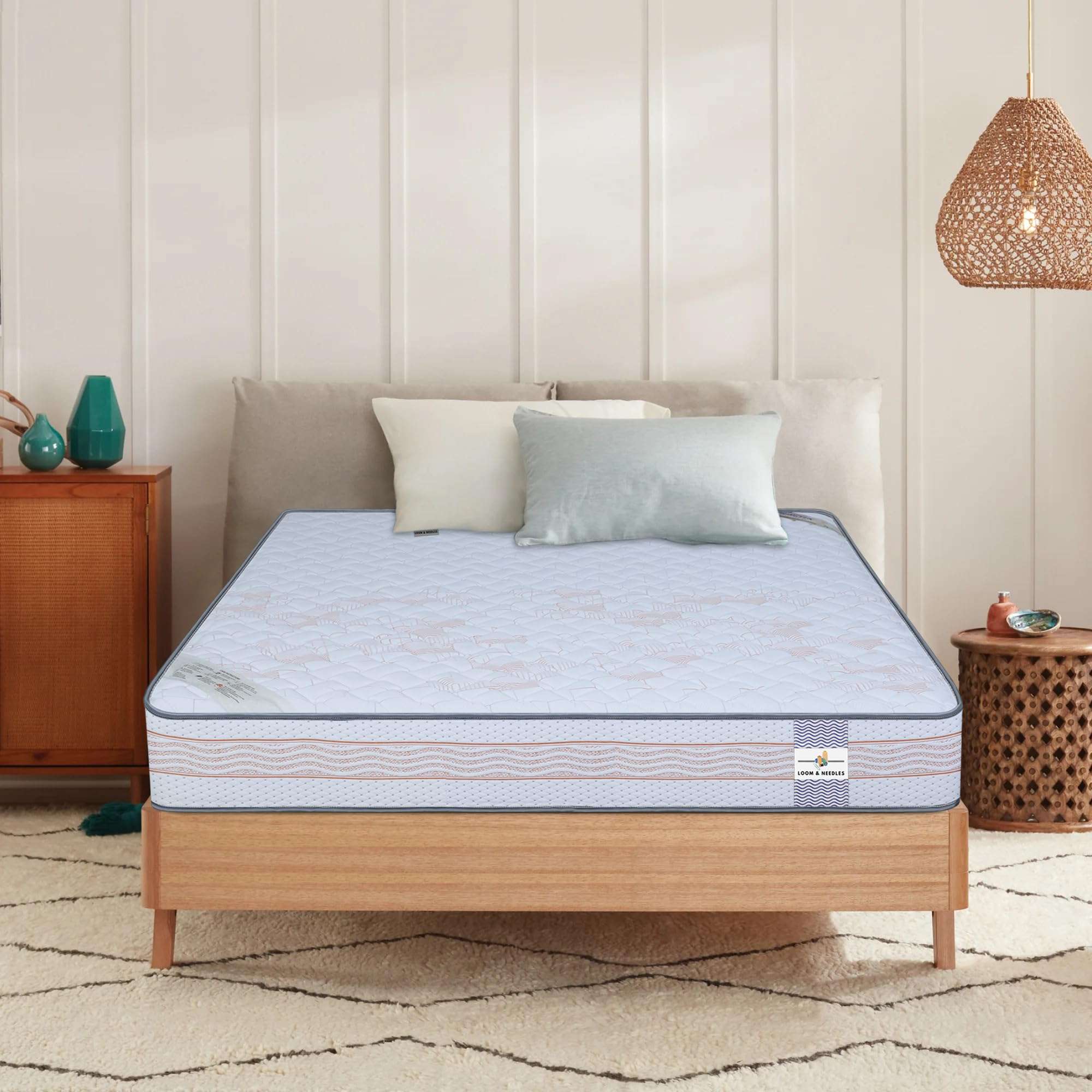 LOOM & NEEDLES Inspire Orthopaedic Graphite Memory Mattresses & Bonded Foam Orthopedic Medium Firm Queen Size Mattress, 78 * 60 * 6 Inch, 8 Years Warranty by Manufacturer 1