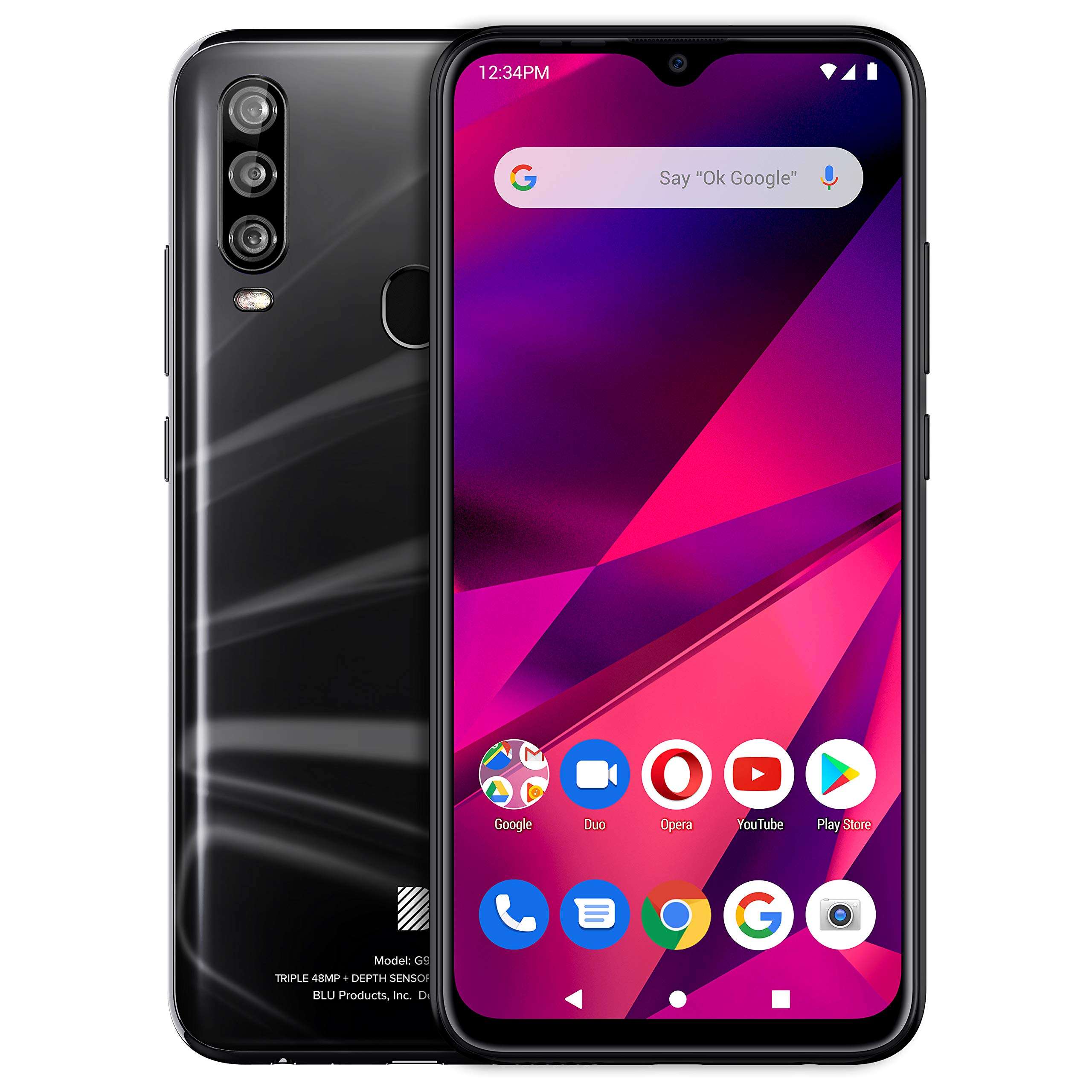 BLU G9 Pro -6.3” Full HD Smartphone with Triple Main Camera, 128GB+4GB RAM -Black 1