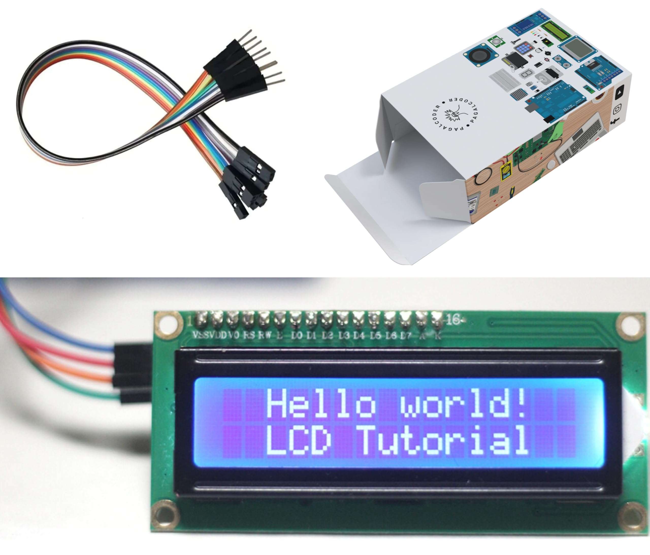 PAGALCODER | 16x2 LCD Display with I2C Module | Compatatable with Arduno UNO, MEGA, Nanao/Raspbery Pii | With 4 Connecting Jumper Wires & Digital User Guide For Begineers 3