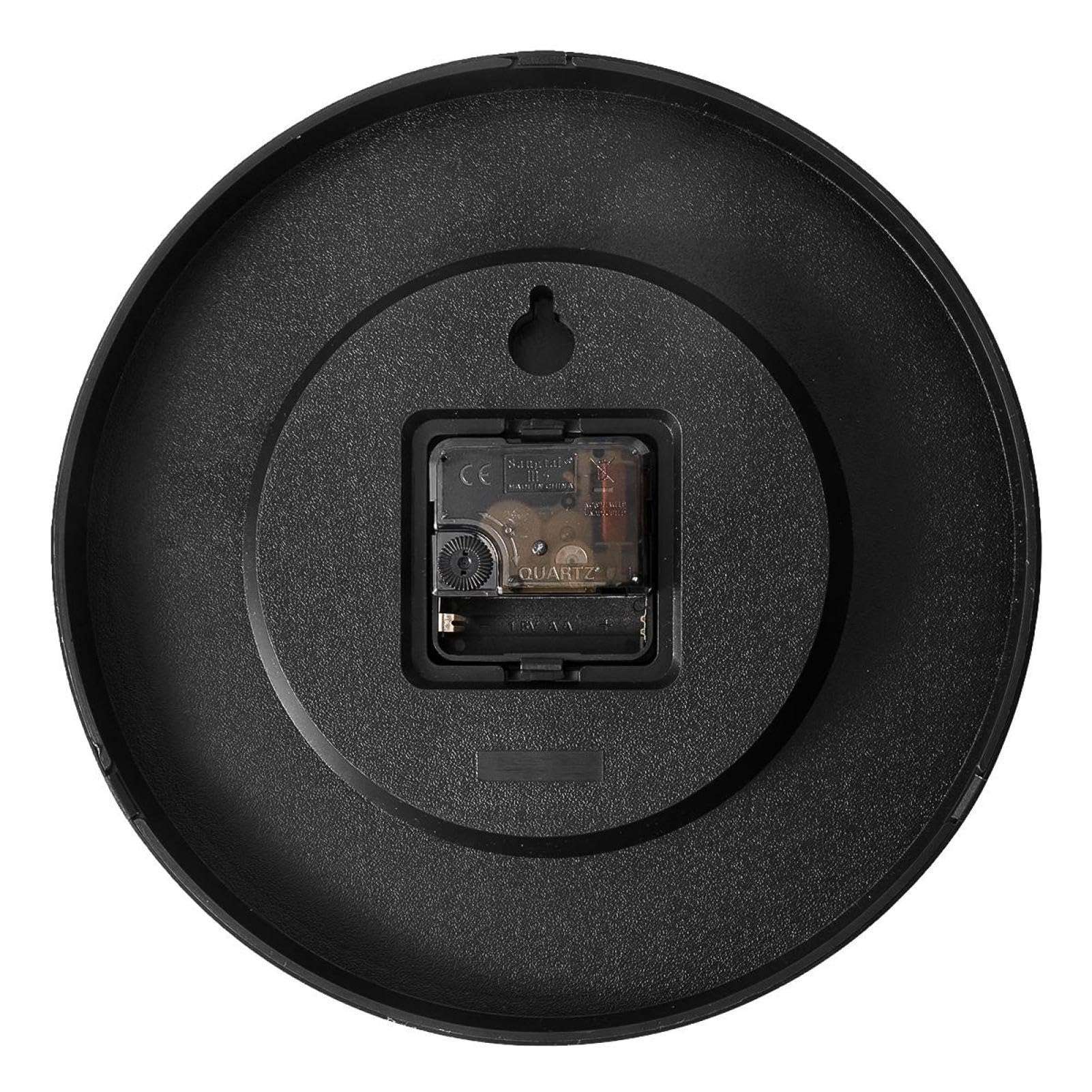 Game Joystick on Red Grunge Background Non-Ticking Wall Clocks, Battery Operated Silent Wall Clock for Bedroom Living Kitchen Office Home Art Decor 5