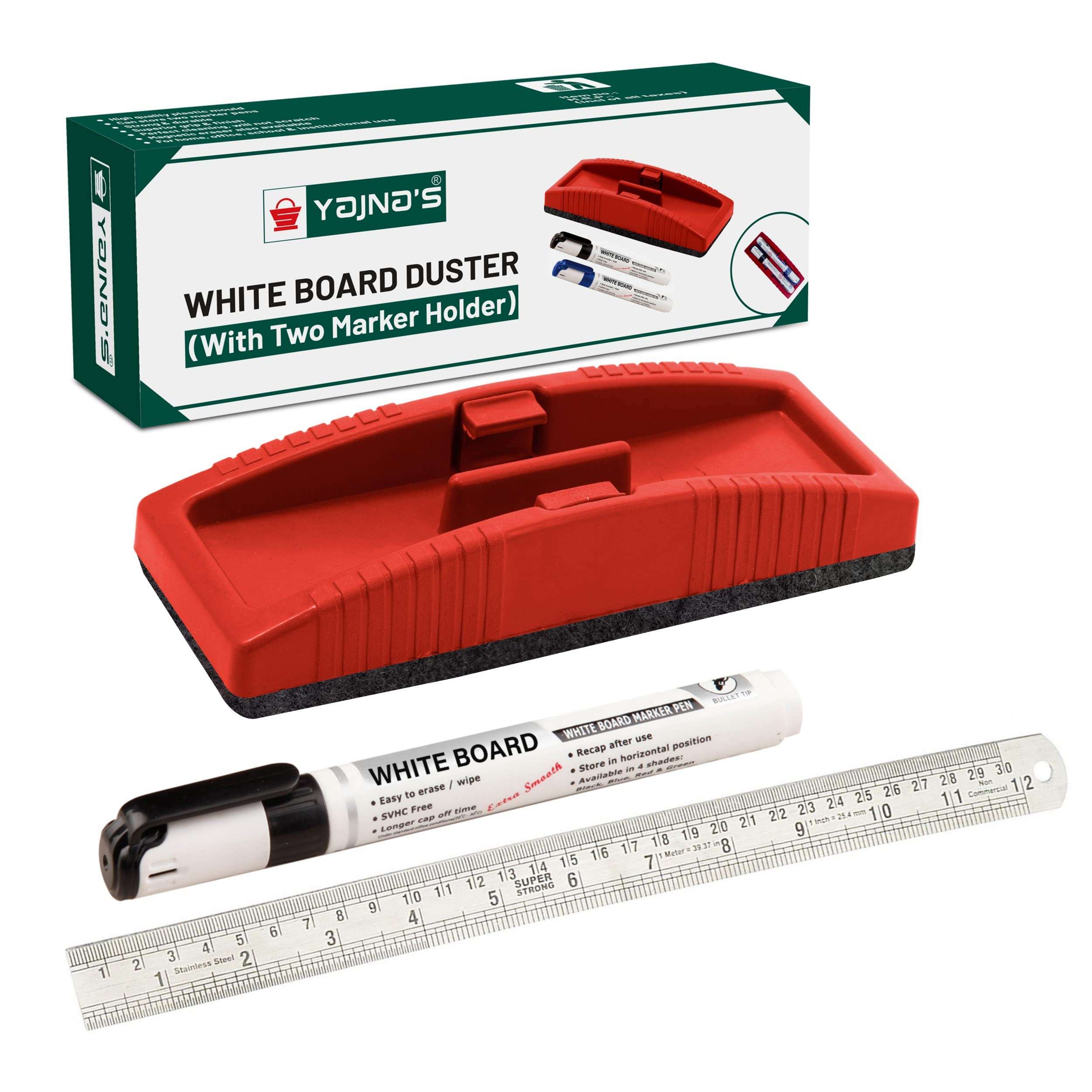 YAJNAS® Non Magnetic White Board Duster Combo Pack (Combo Pack of 3, Colour May Vary) 4