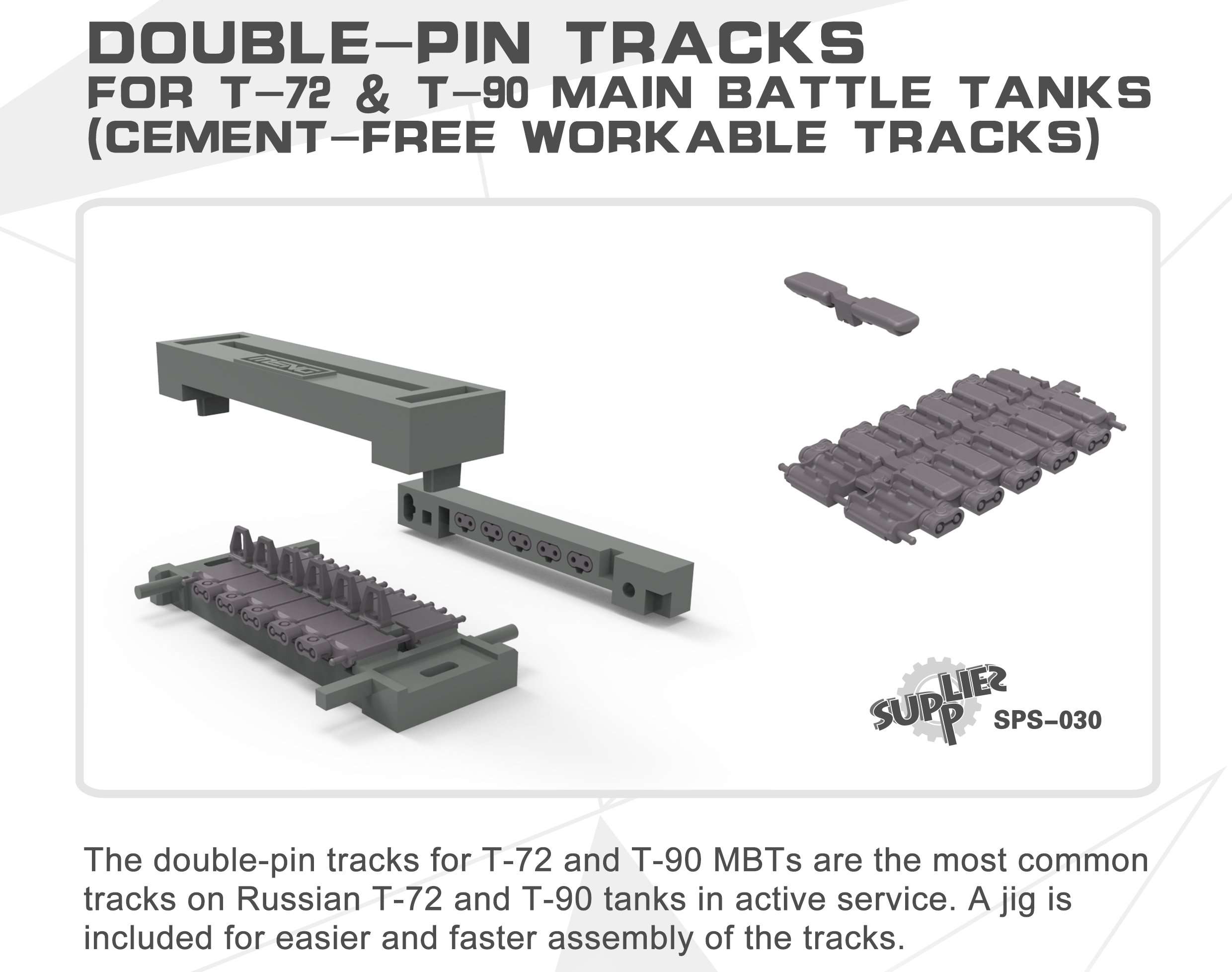 MENG SPS-030 Double Pin Tracks for T-72 & T-90 Main Battle Tanks Plastic Model Kit 2
