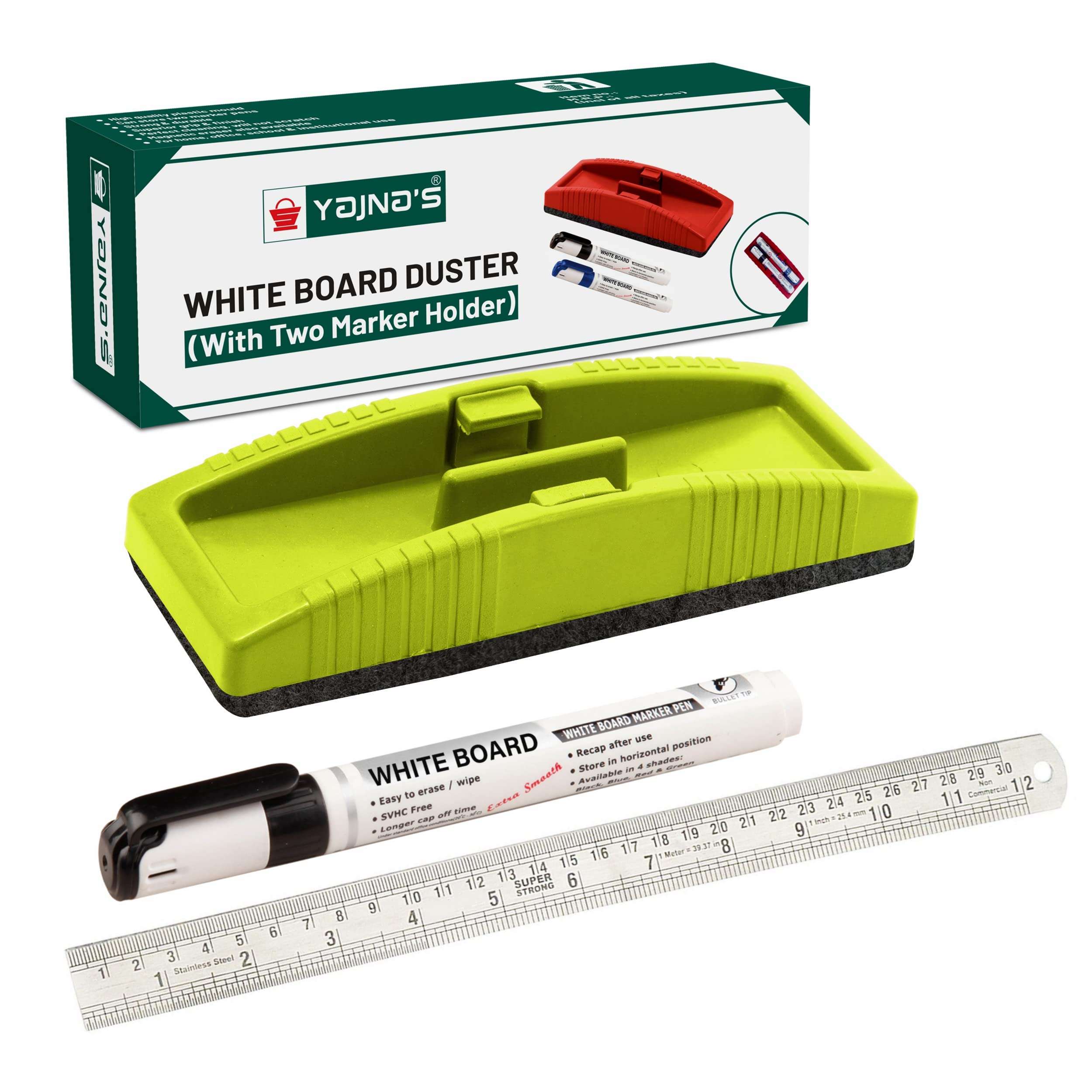 YAJNAS® Non Magnetic White Board Duster Combo Pack (Combo Pack of 3, Colour May Vary) 3