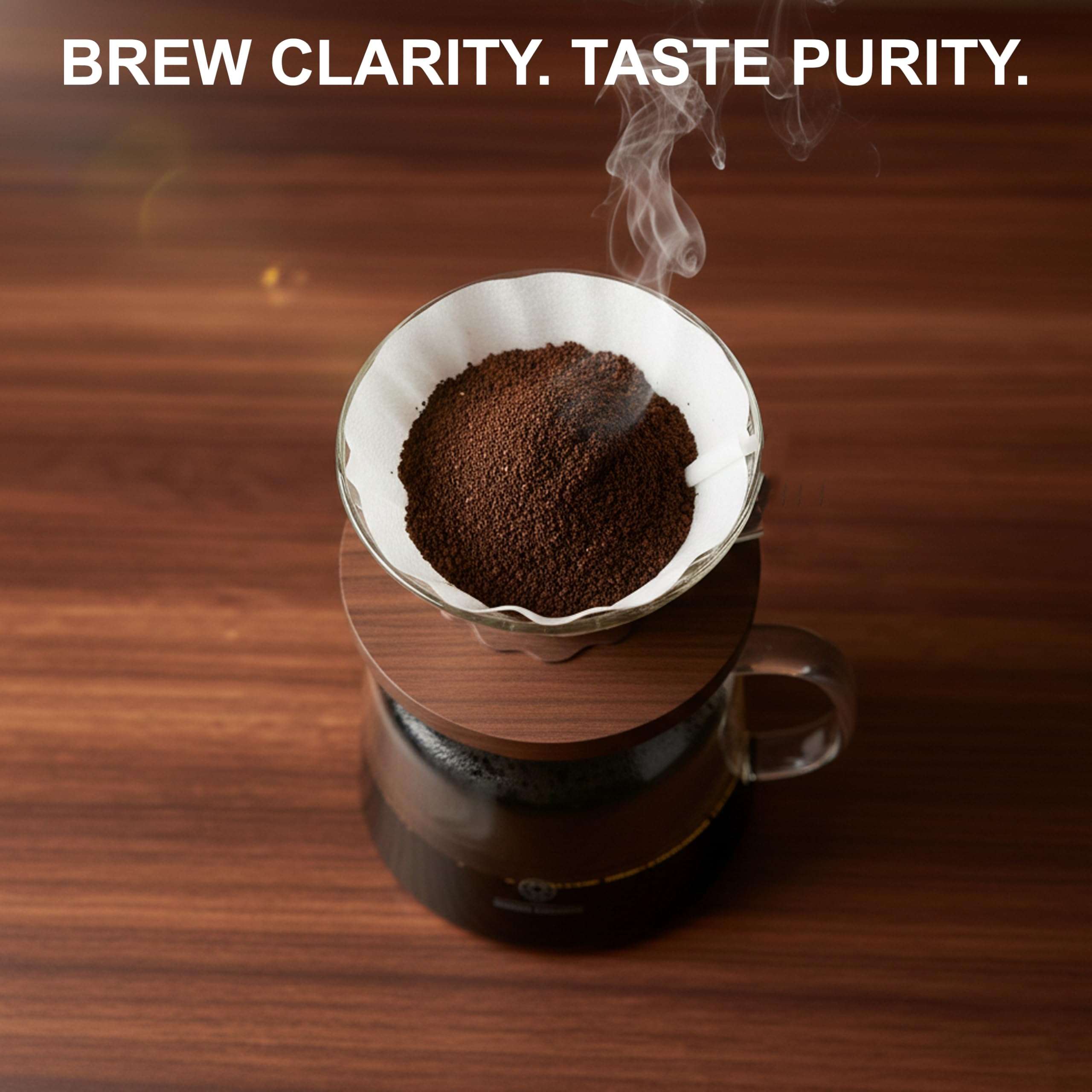 blukup Wooden Stand Pour Over Coffee Maker – Stylish Coffee Dripper with Wooden Holder for Home & Café 4