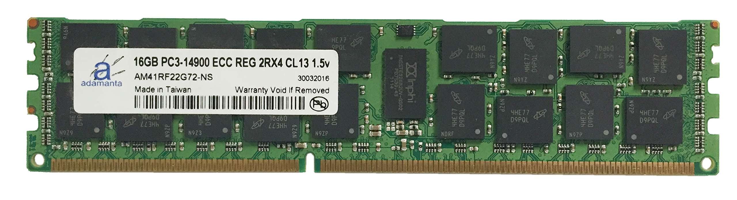 Adamanta 16GB (1x16GB) Server Memory Upgrade for Dell PowerEdge R620 DDR3 1866Mhz PC3-14900 ECC Registered 2Rx4 CL13 1.5v 1