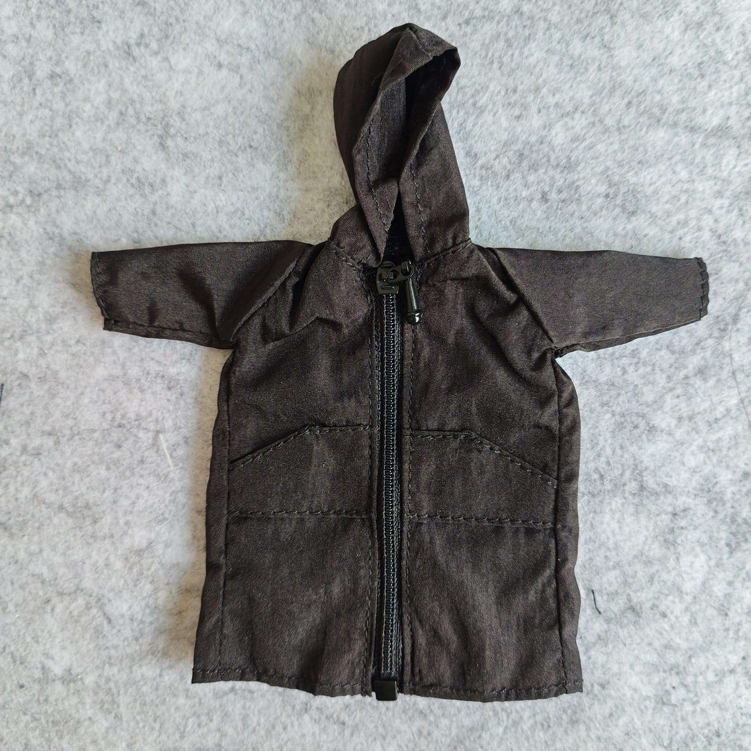 SSbeauty M 1/12 Scale Figure Clothes Long Coat for 1:12 6inch Female Action Figure Doll Clothes (Black) 3