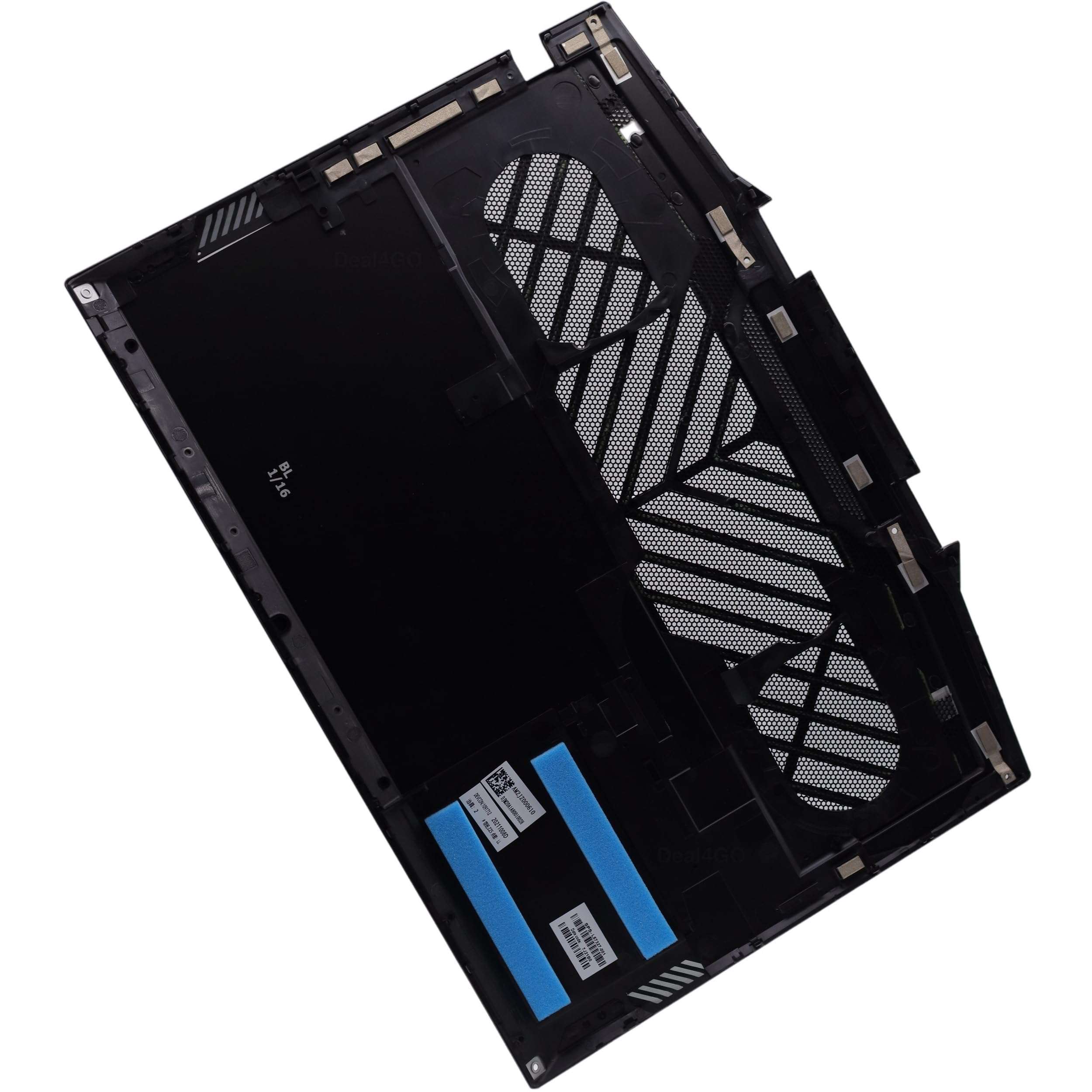 Deal4GO 80W Bottom Case Base Enclosure Cover L57327-001 replacement for HP Omen 15-DH 15-DH1019NR with RTX 20xx GPU - Black, 15.6-inch 3