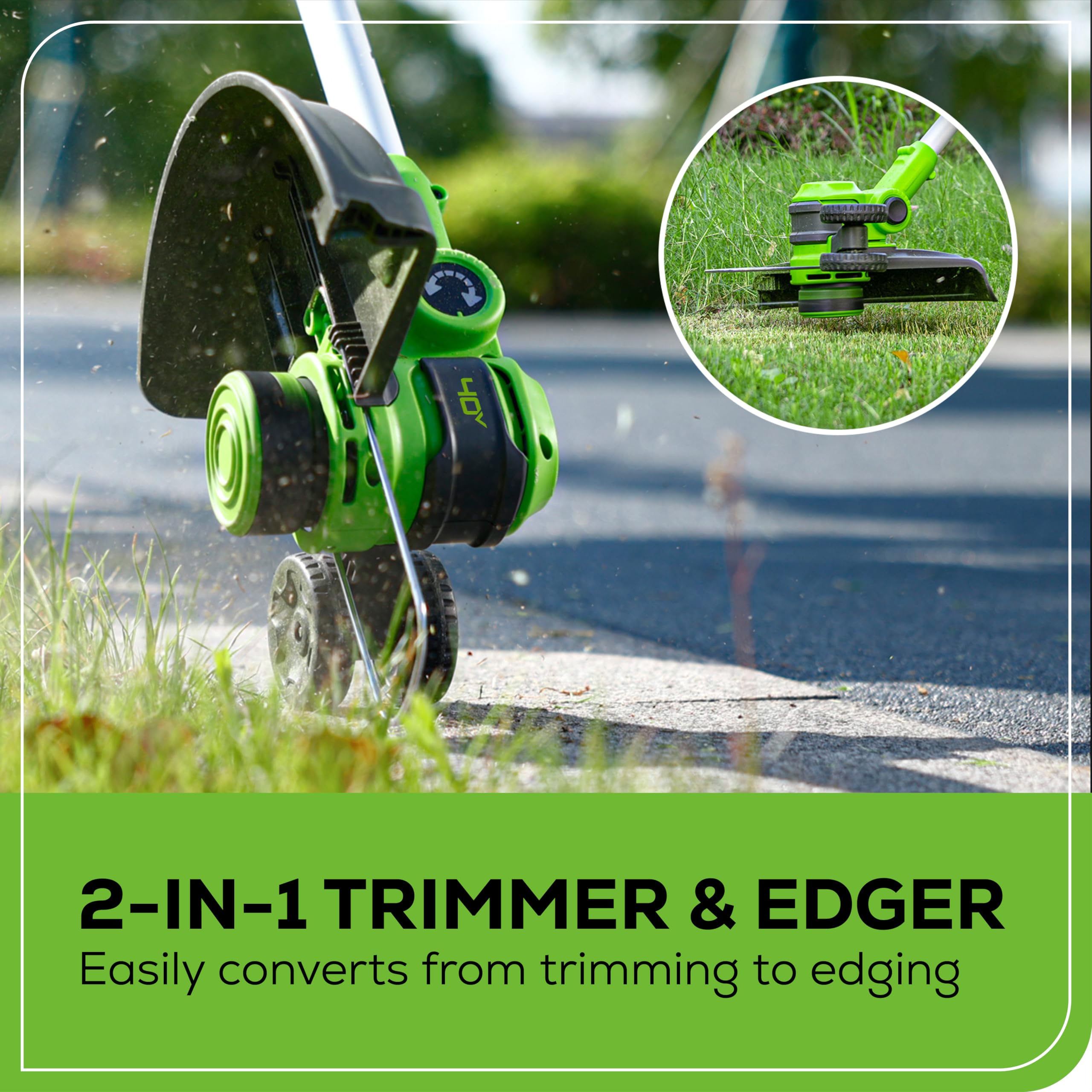 Greenworks 40V 13-Inch Cordless String Trimmer / Edger (Gen 2), 2.0Ah USB Battery and Charger Included 3