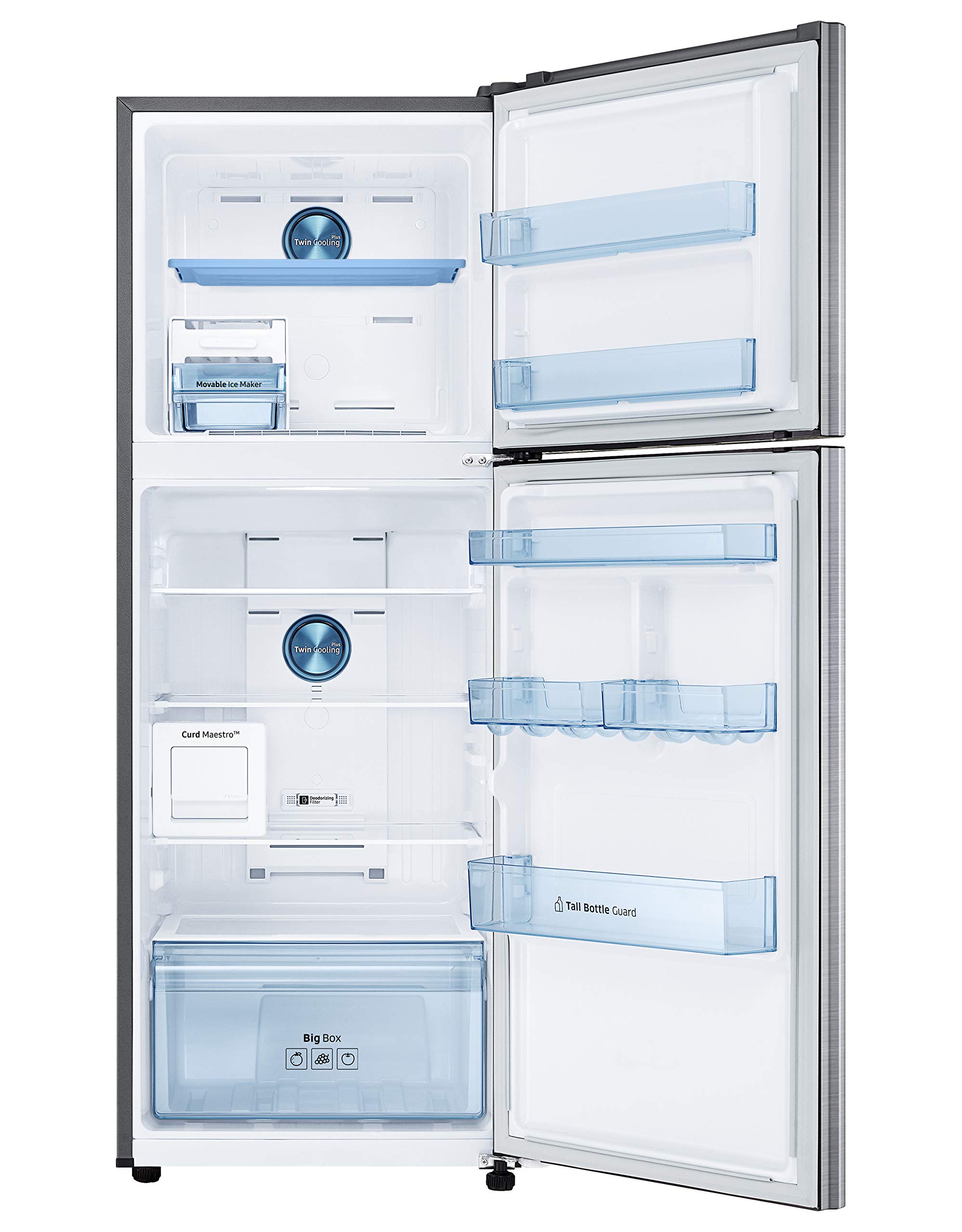 Samsung 314 L 2 Star Inverter Frost Free Double Door Refrigerator (RT34A4622S8/HL, Silver, Elegant Inox, Convertible, Curd Maestro) 3